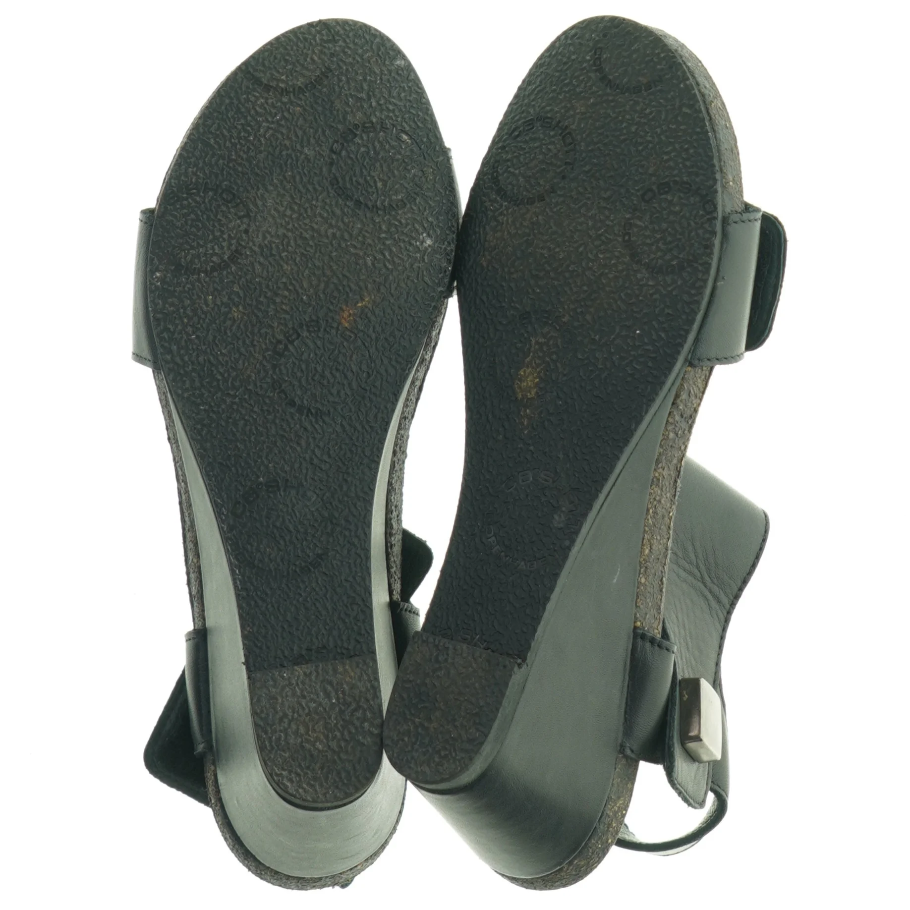 Sorte kilehælsandaler fra Cashott (str. 38)