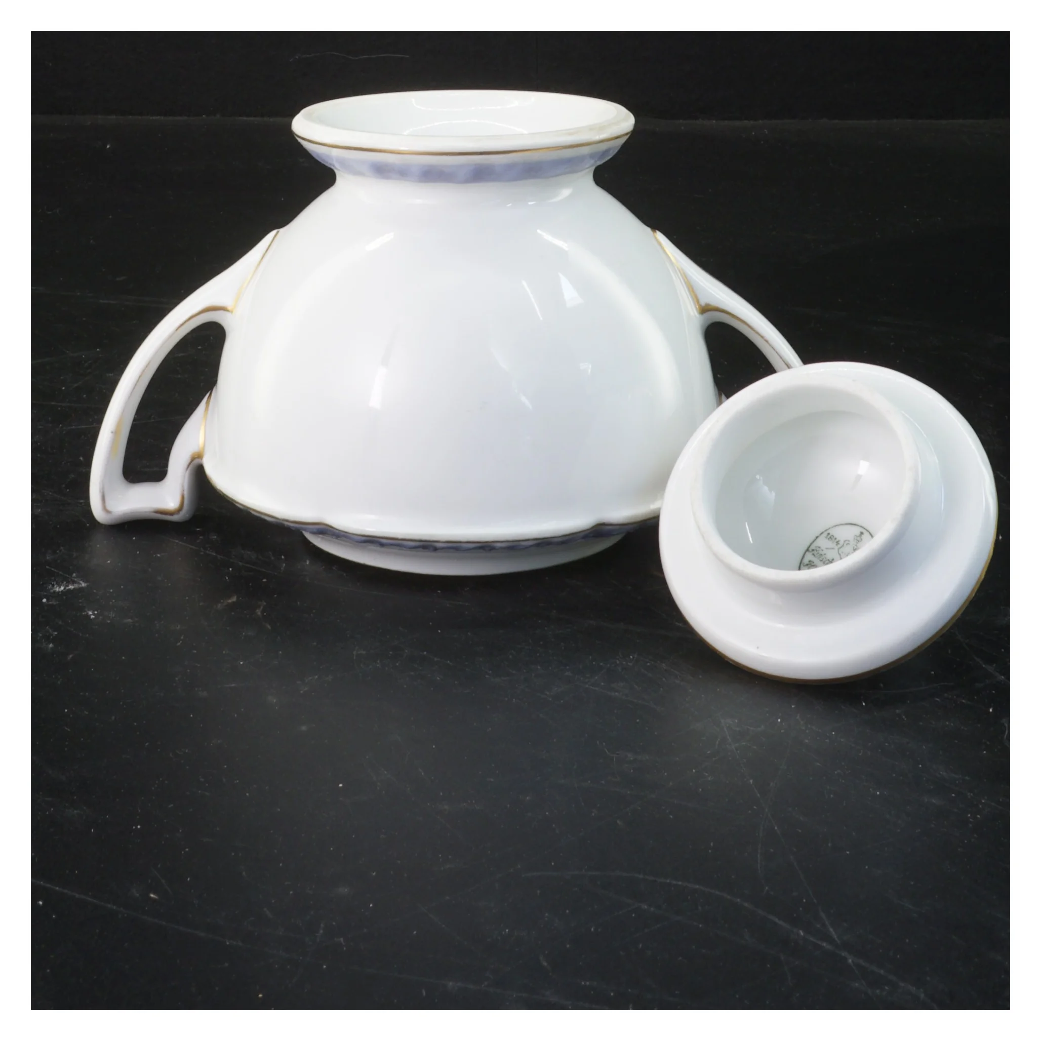 Porcelæn sukker skål fra Bavaria (str. 12x16 cm)