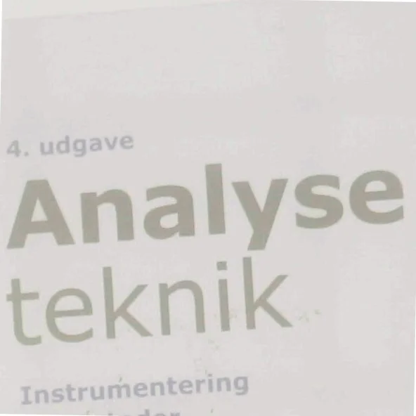 Analyseteknik : instrumentering og metoder af Flemming Simonsen (f. 1945) (Bog)