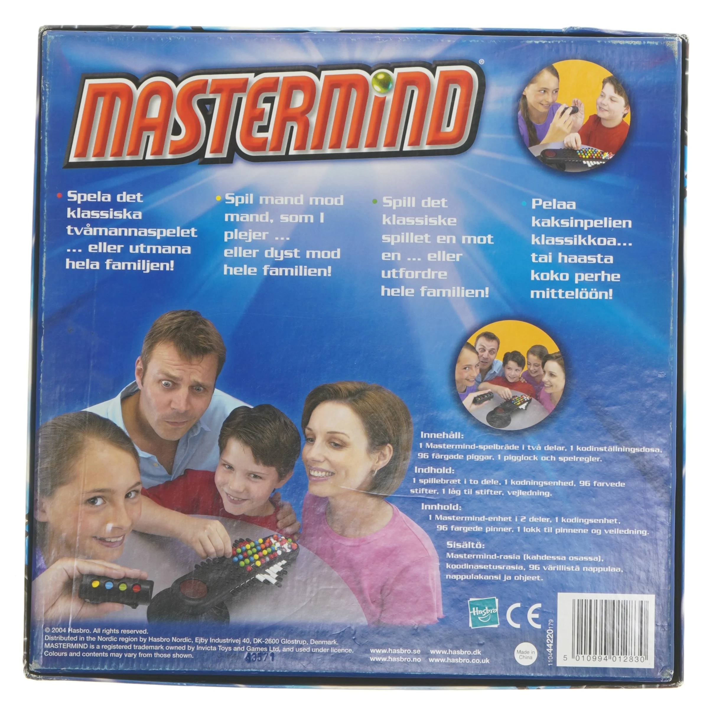 Mastermind brætspil fra Parker (str. 27x27 cm)