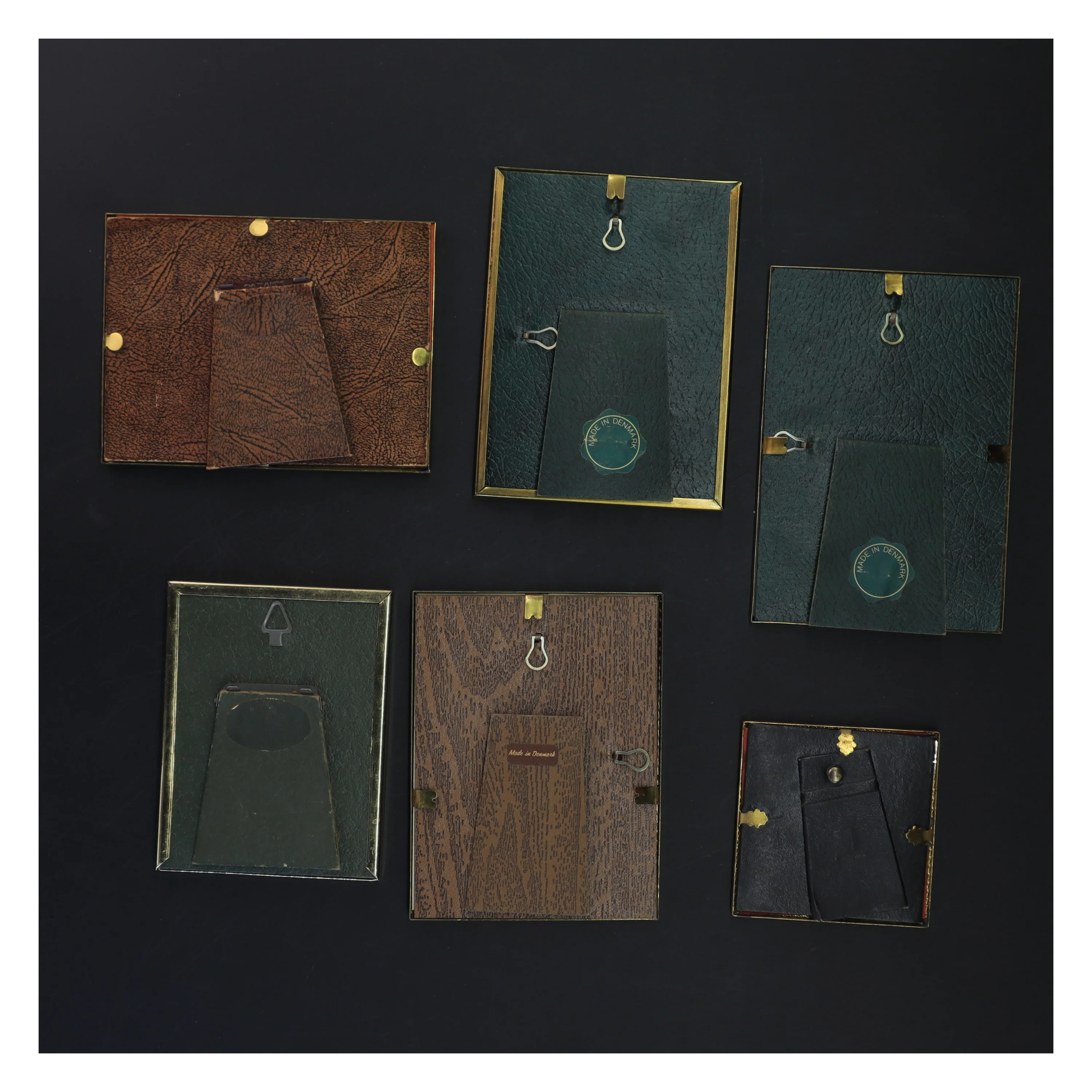 Sæt af dekorative billedrammer (str. 12,5x9,5&12x9&12x9&11x8,5&12x9&7x7 cm)