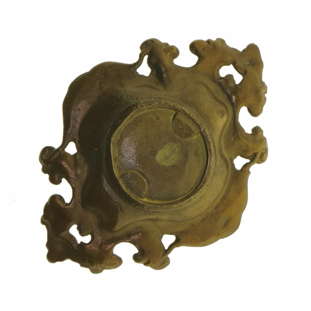 Dekorativ skål i messing (str. Ø 16x Ø 12 cm)