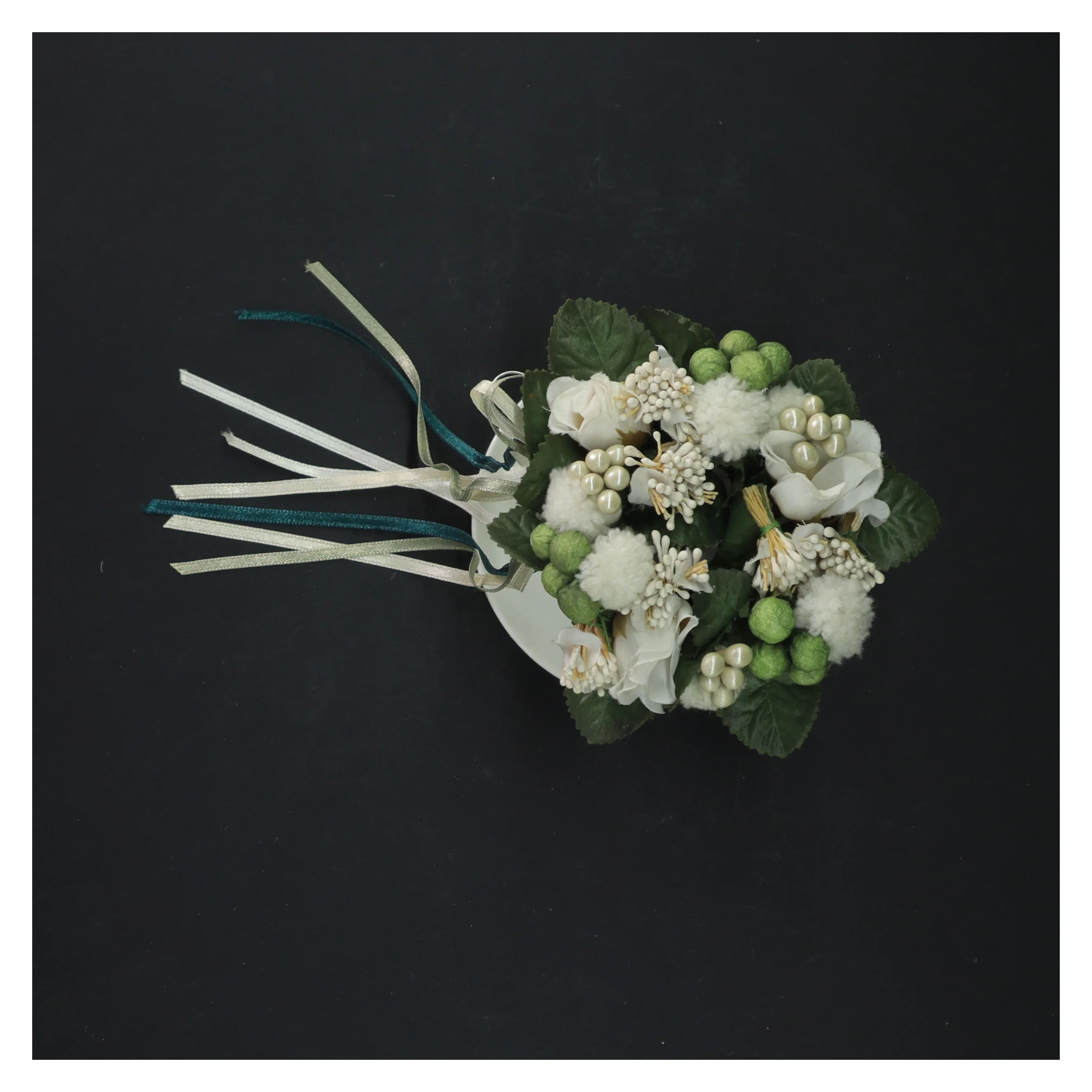 Dekorativ lysestage med blomster fra Royal Copenhagen (str. 10 cm)