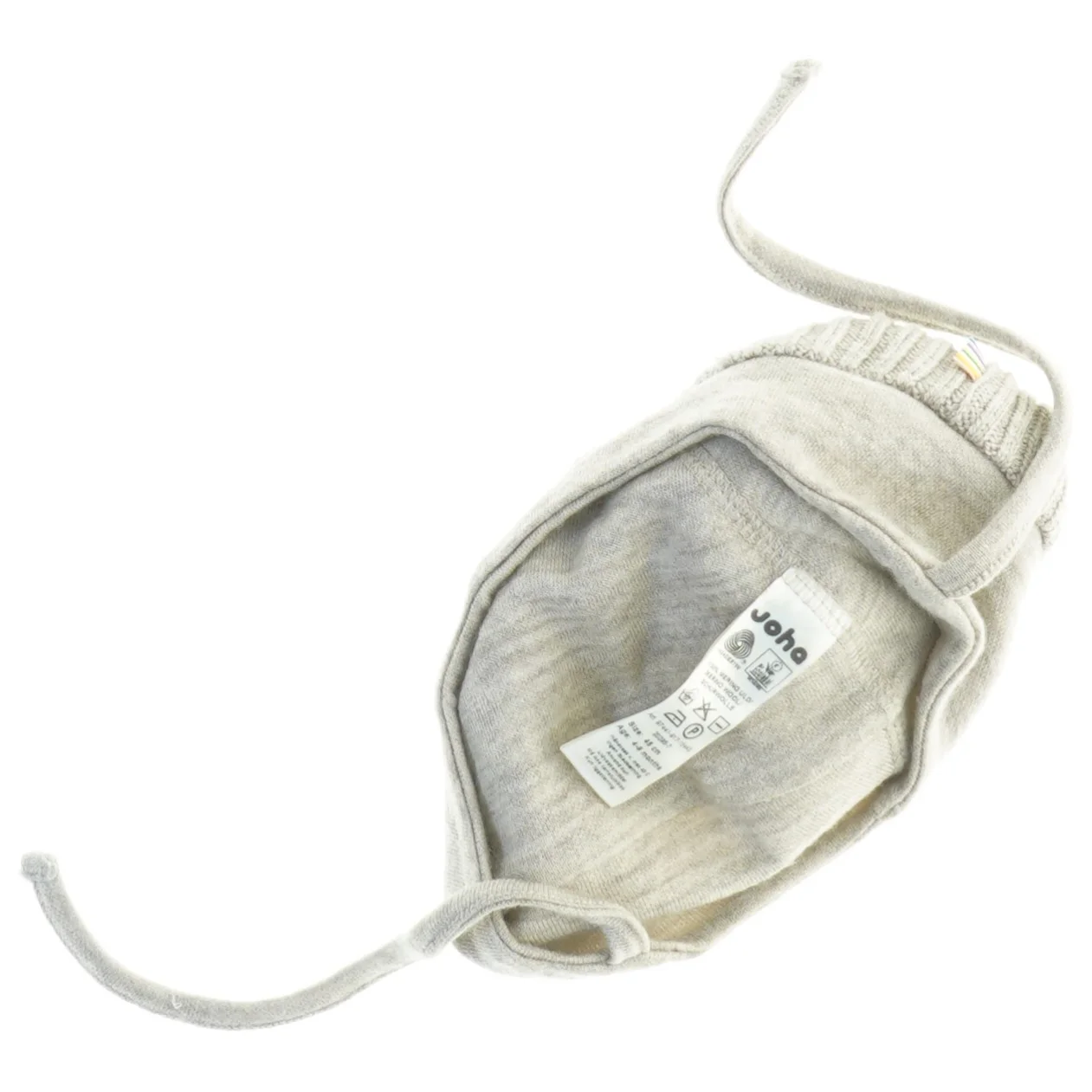 Strikket børne hue fra Joha (str. 45 cm 4 til 9 måneder)