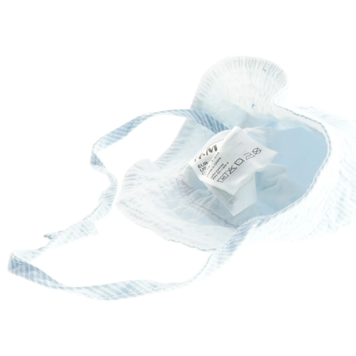 Blå og hvid stribet solhat til baby fra H&M (str. 56)