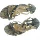 Sorte sandaler med hæl og lynlås (str. 37)