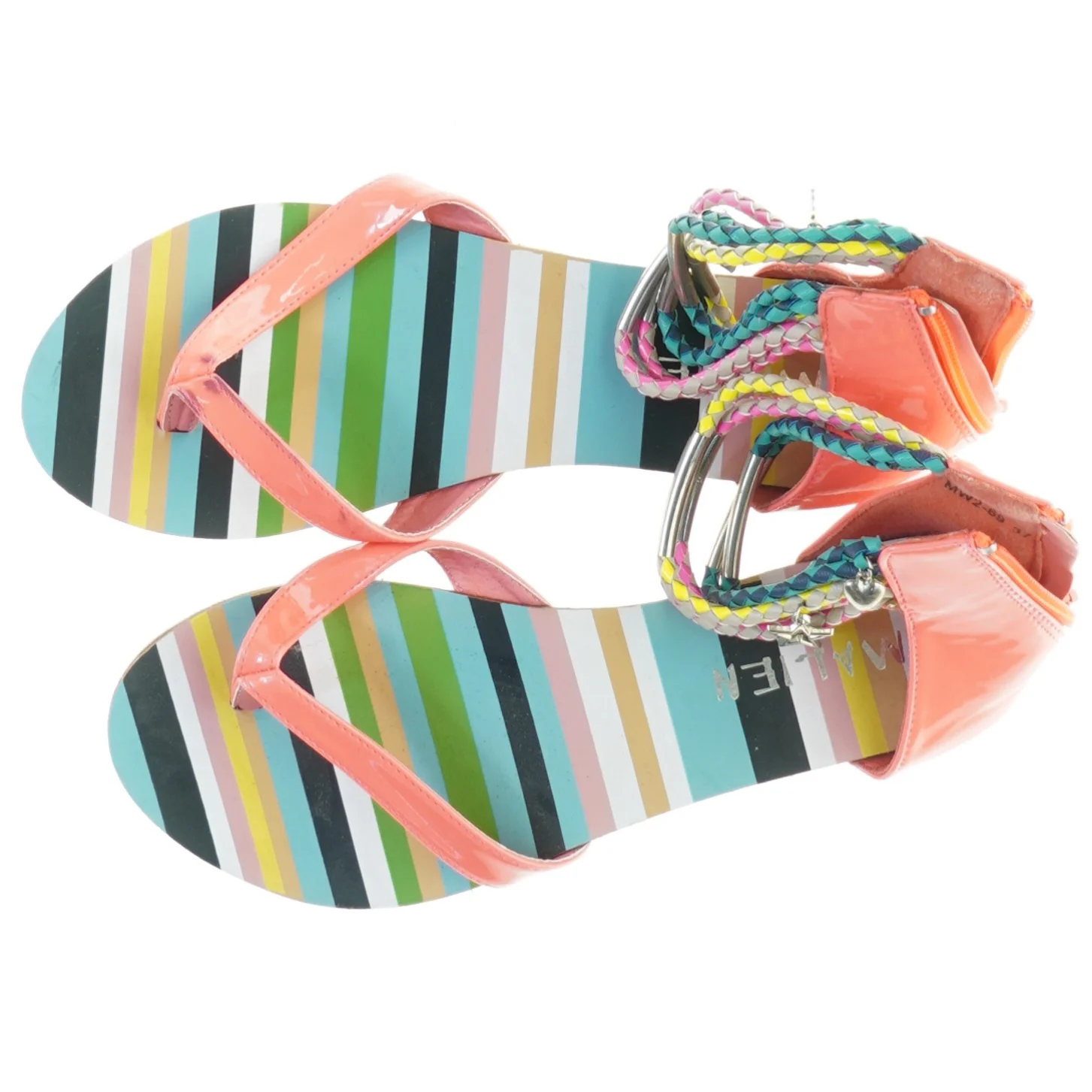 Farverige sandaler (str. 37)