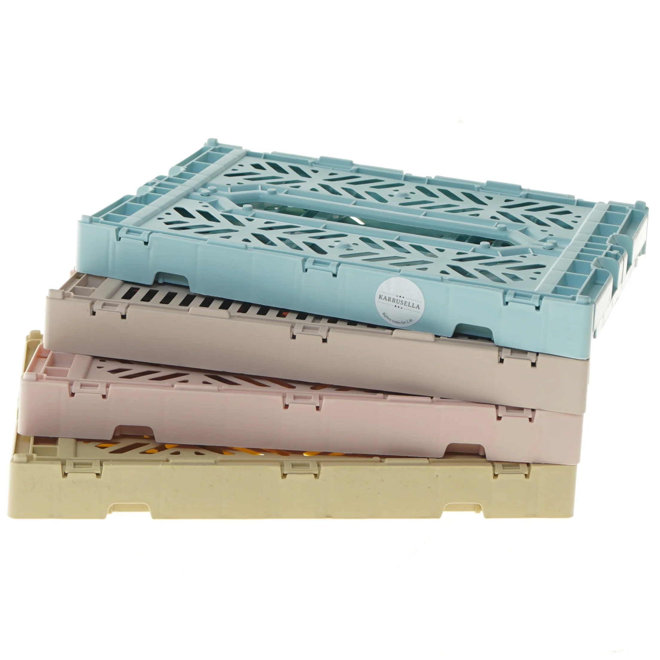 Foldbare plastkasser, 4 styk fra Karusella (str. 4 styk, 26,5x17 cm)