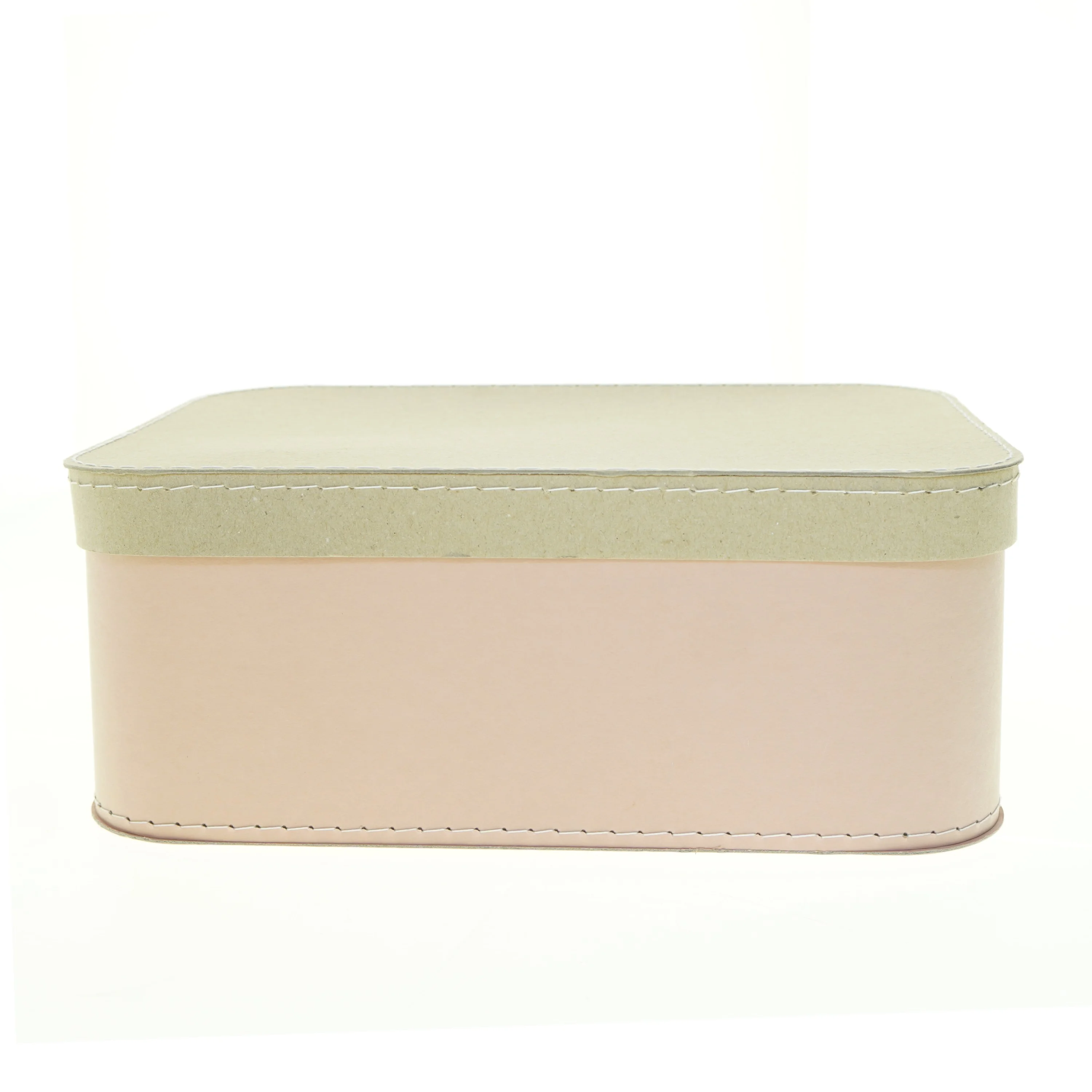 Opbevaringsæske i læderlook (str. 35 x 25 x 14 cm)