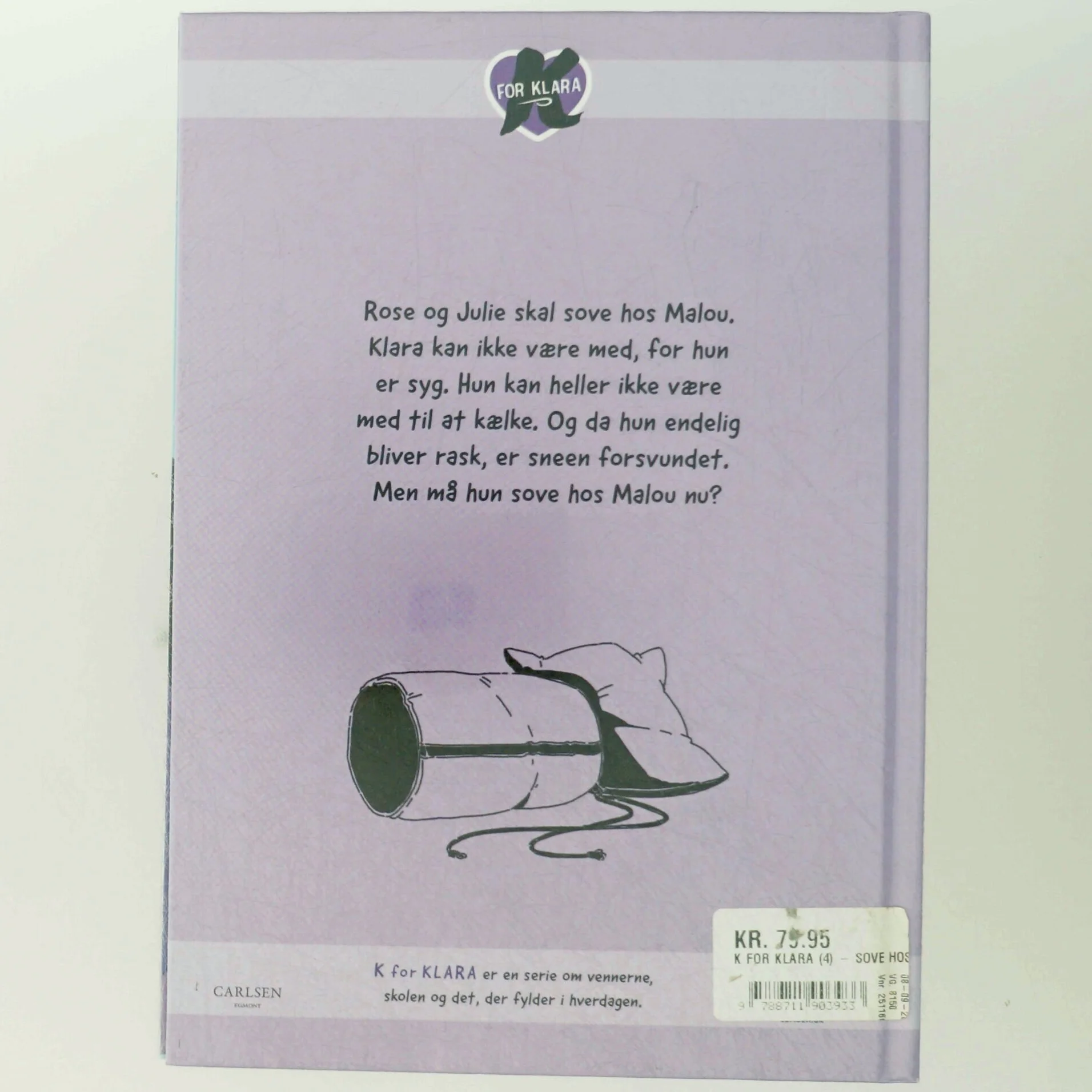 K for Klara, Sove hos Malou af Line Kyed Knudsen (Bog)