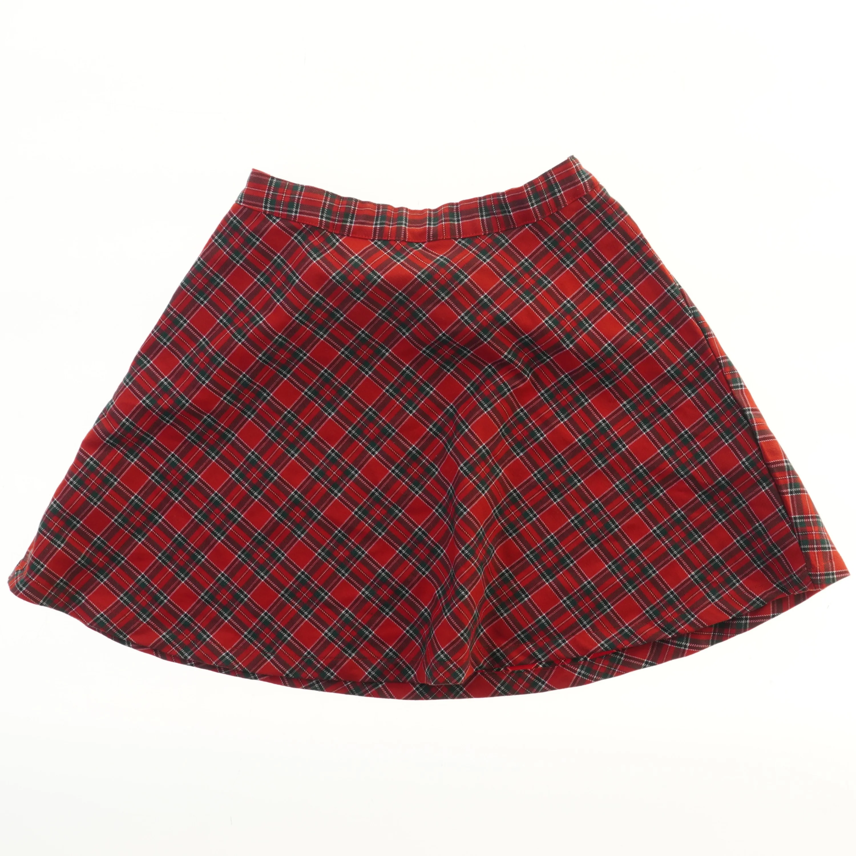 Rødtternet nederdel fra H&M (str. 140)