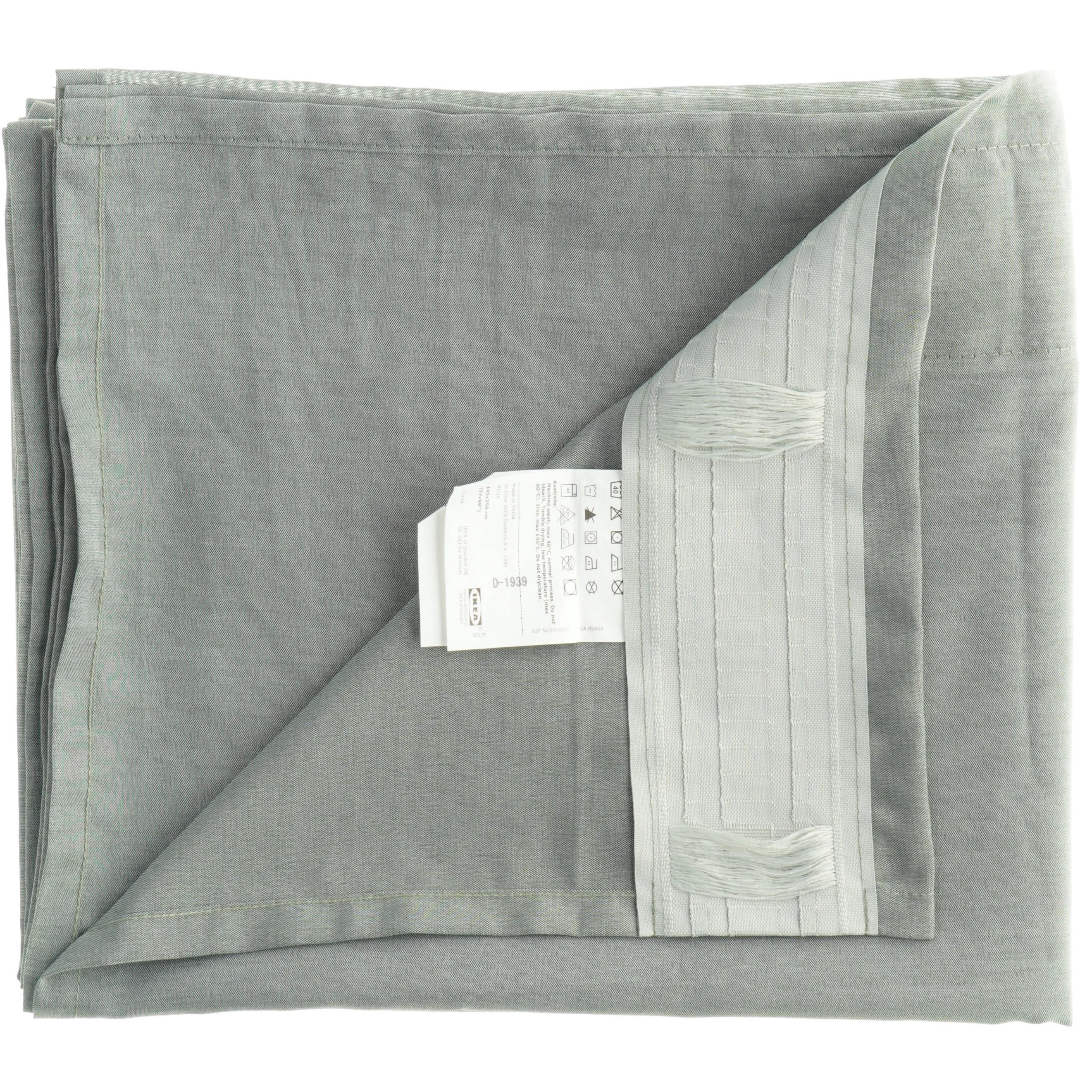 Gråt gardin fra IKEA (str. 250 x. 145)