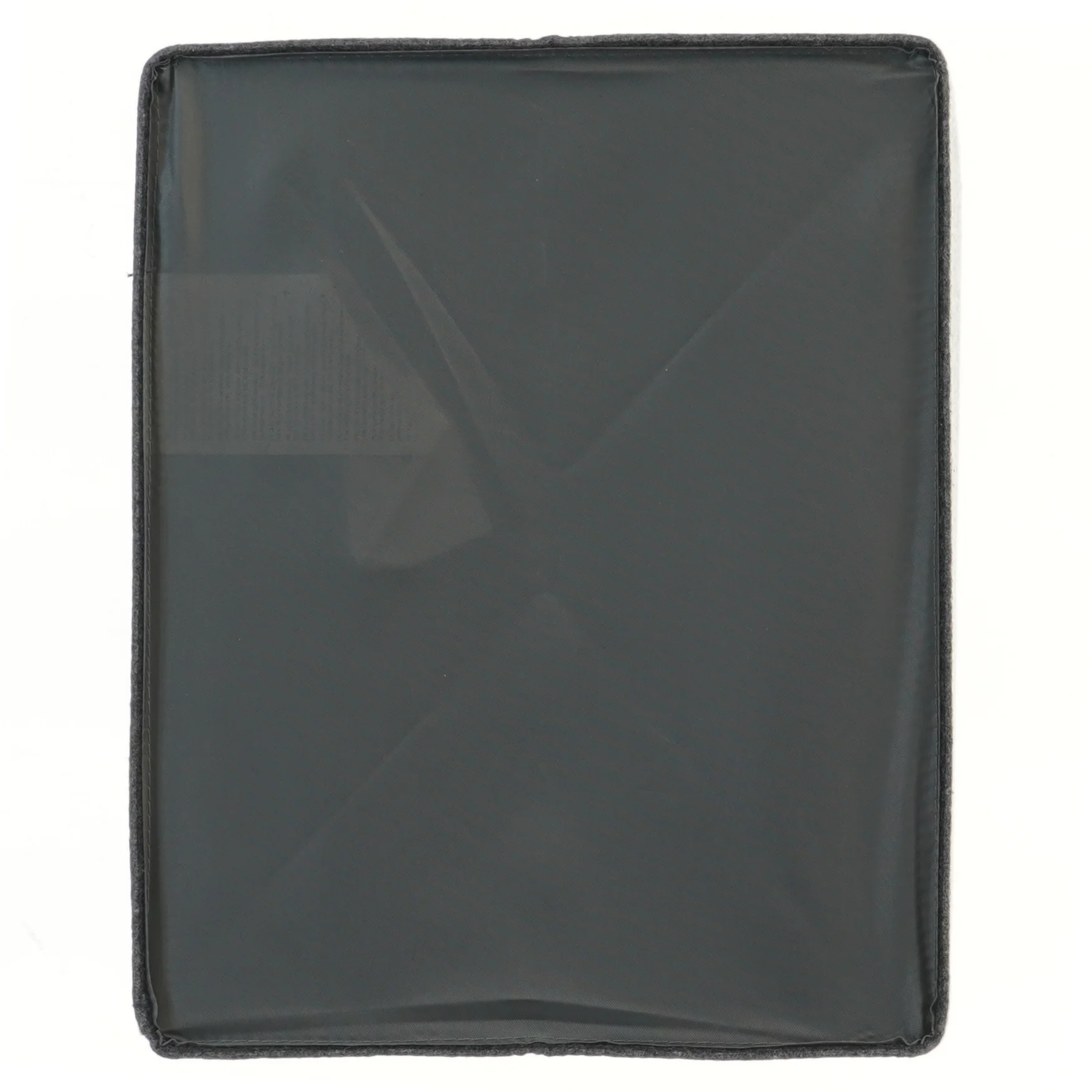 Grå opbevaringskasse i filt (str. 31x25x13 cm)