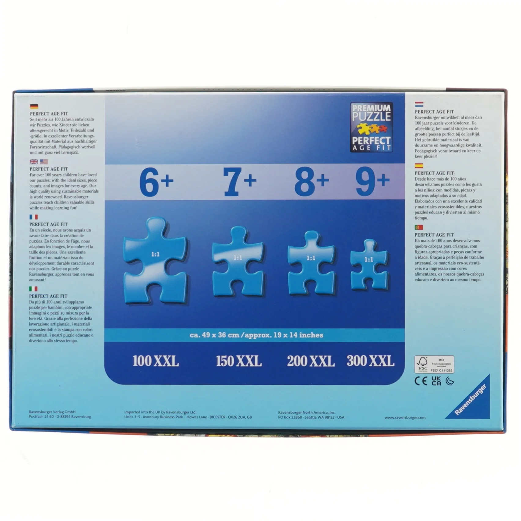 Ravensburger puslespil 300 brikker fra Ravensburger (str. 300 brikker cm)