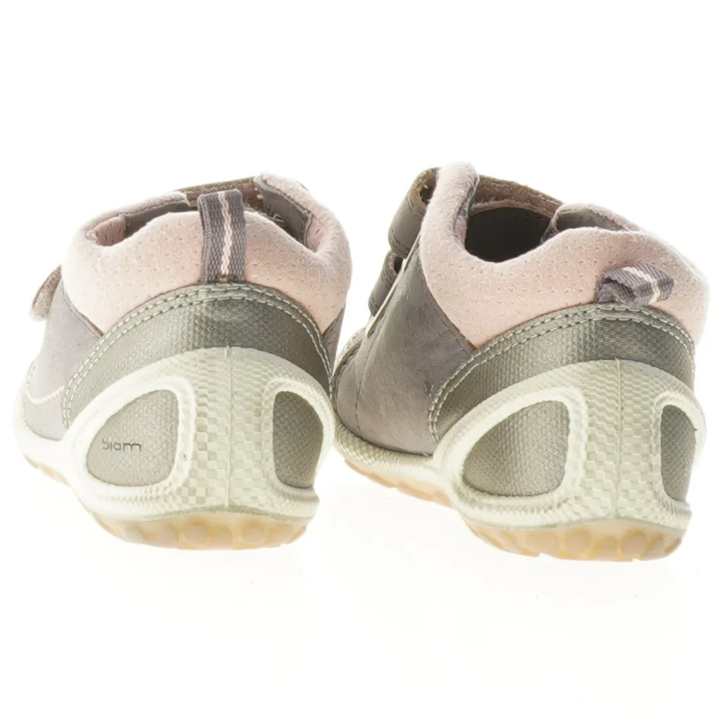 Grå og pink børnesko med velcro fra Ecco (str. 23)
