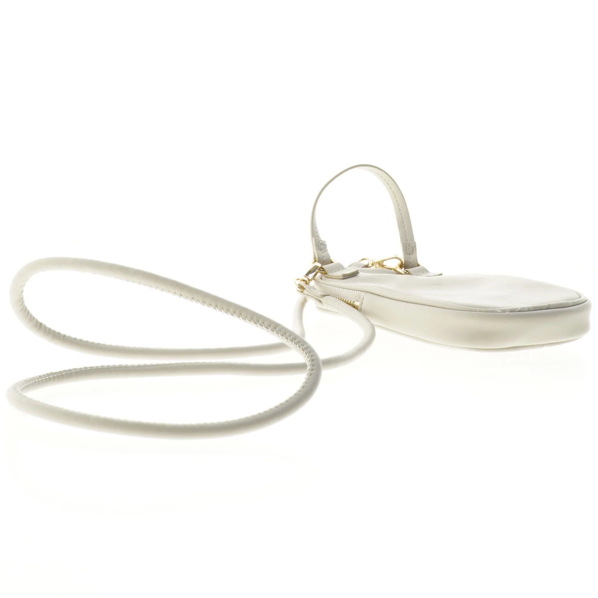 Grå skuldertaske med quiltet design til mobil (str. 11 x 20 cm)