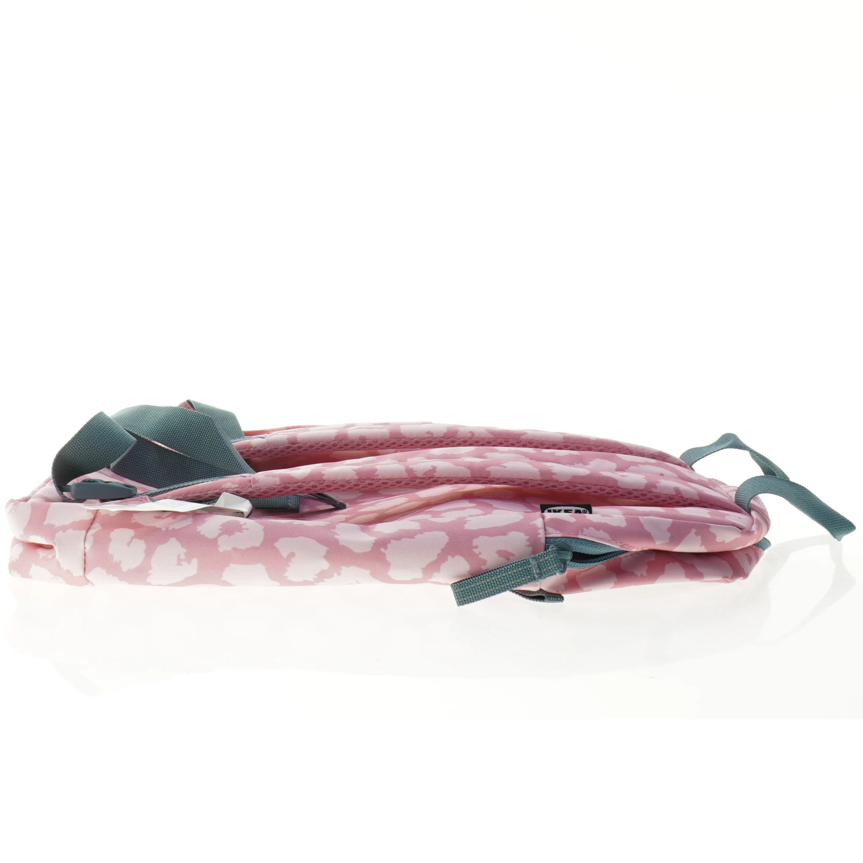 Lyserød og grå børne rygsæk med dyremønster fra IKEA (str. 40 x 32 cm)