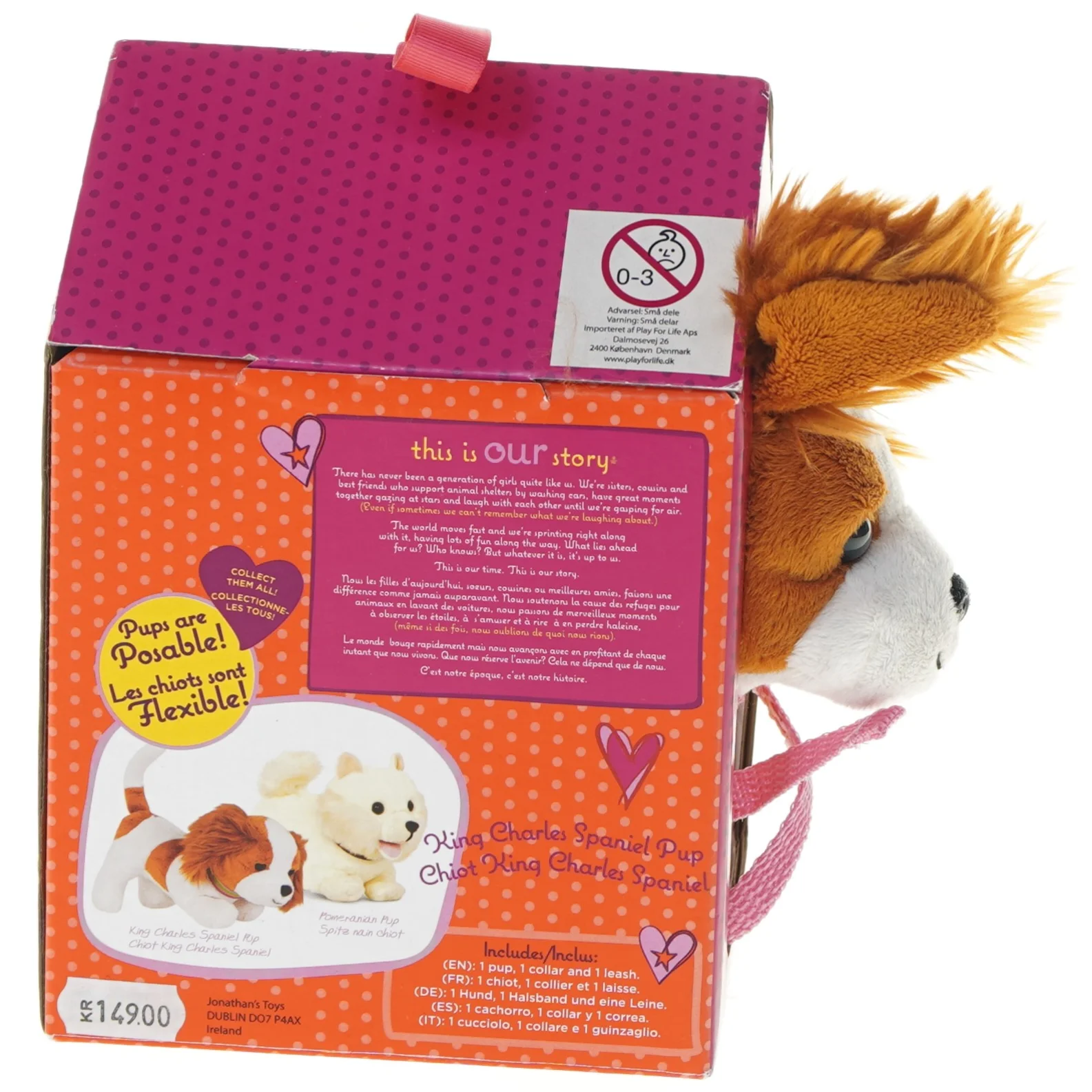 King Charles Spaniel hundelegetøj fra Our Generation (str. 20x13x10 cm)