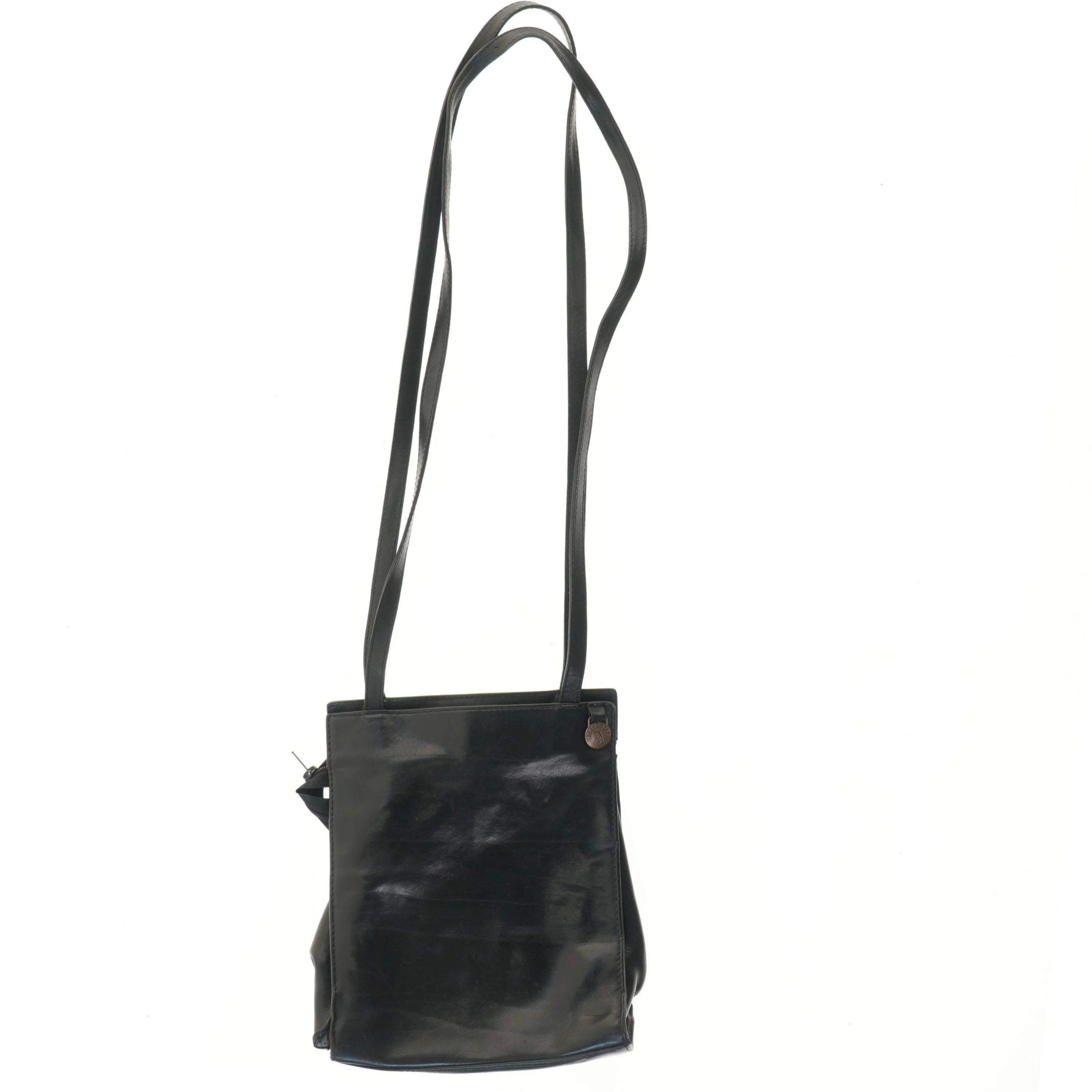 Sort skuldertaske fra Adax (str. 25x22 cm)