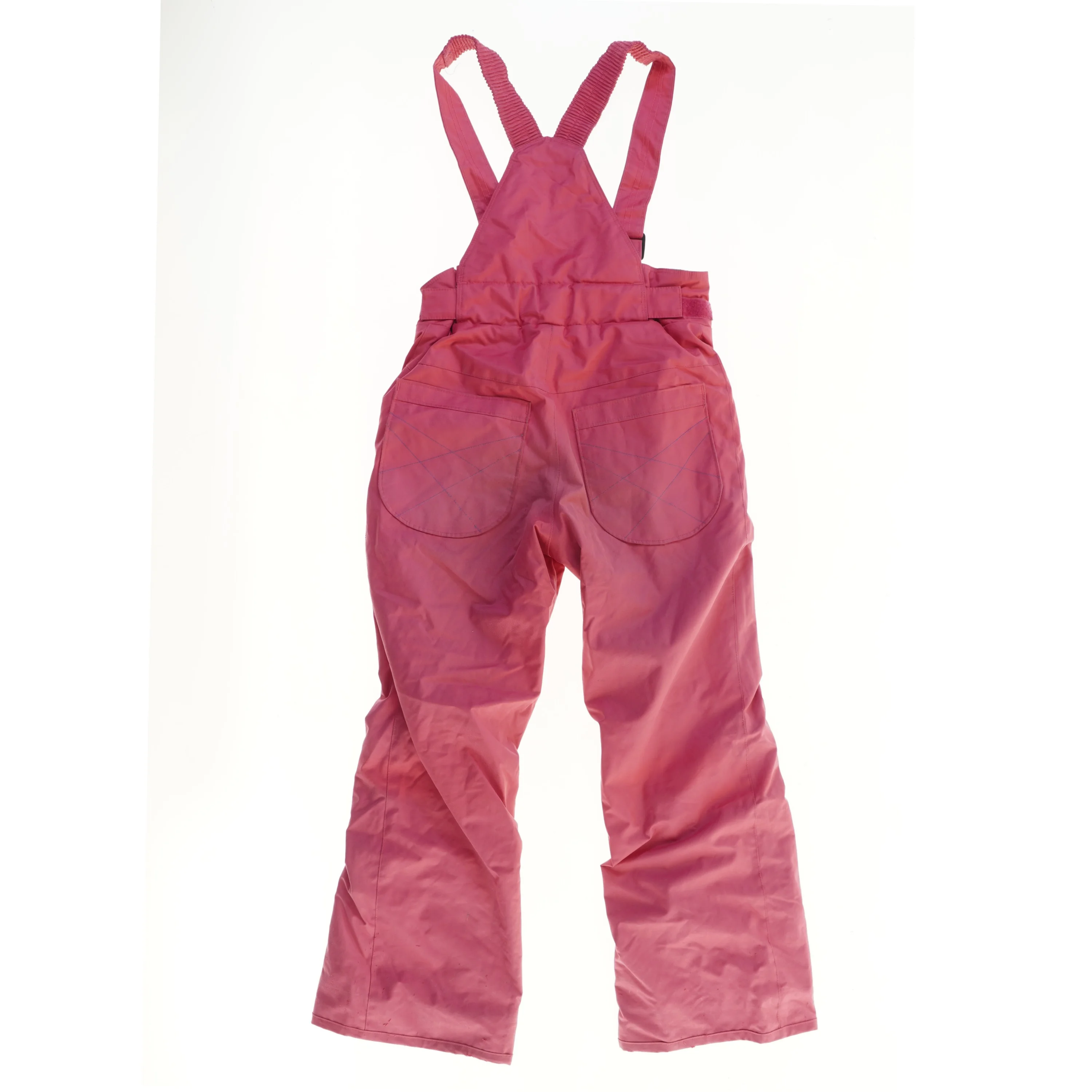 Rosa overtræks/skibukser med seler (str.  128-152 )