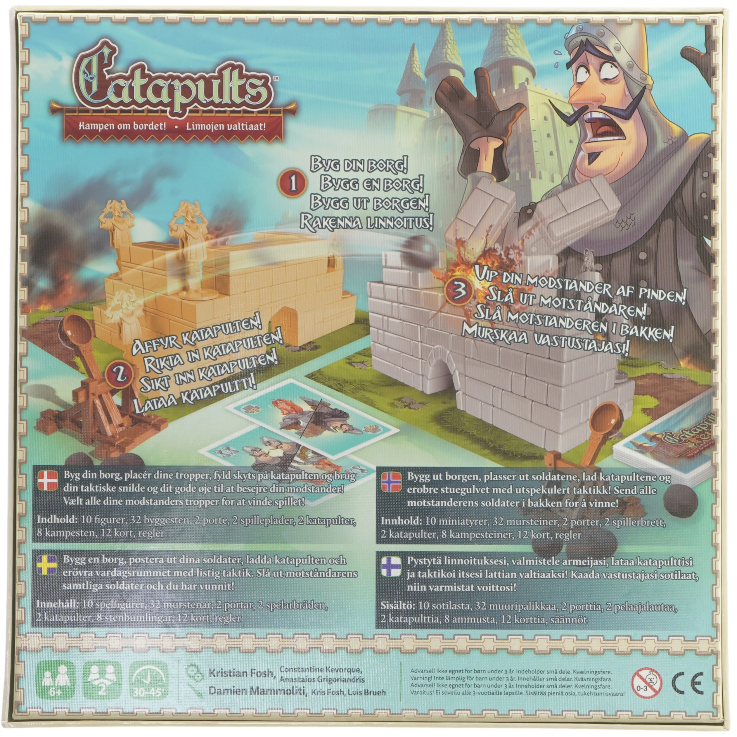 Catapults brætspil fra Lautapelit (str. 28x28 cm)