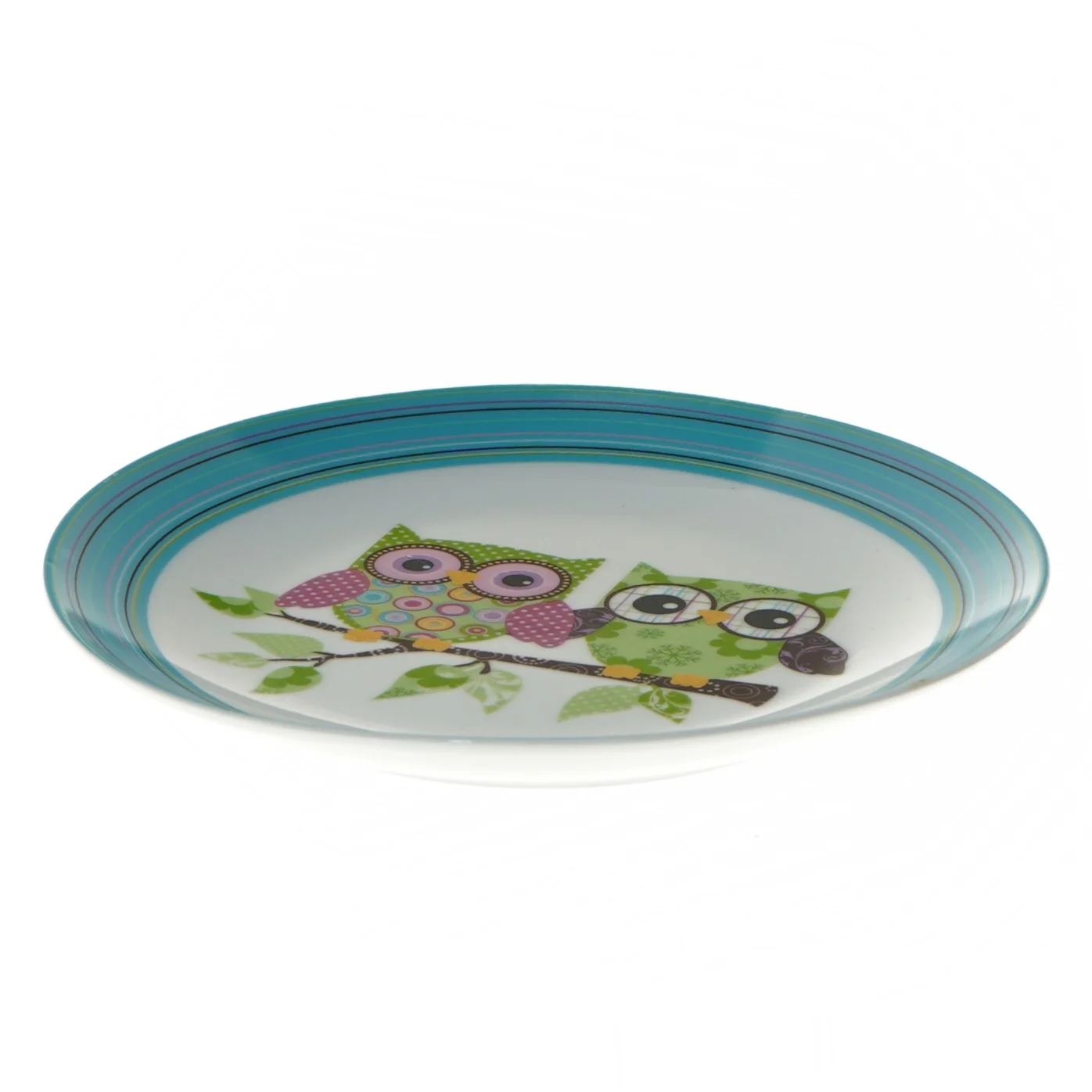 Tallerken med ugler (str. Ø 20 cm)