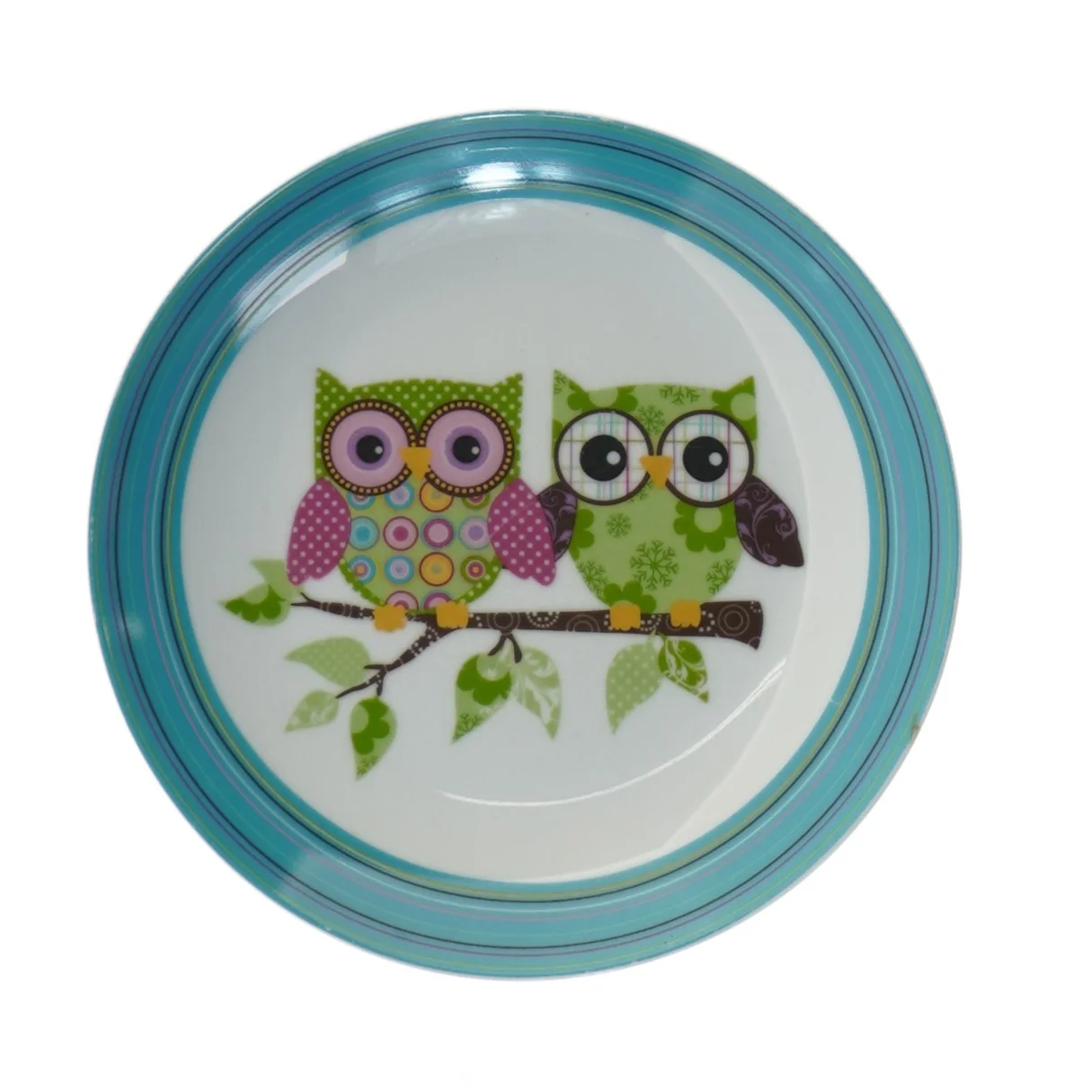 Tallerken med ugler (str. Ø 20 cm)