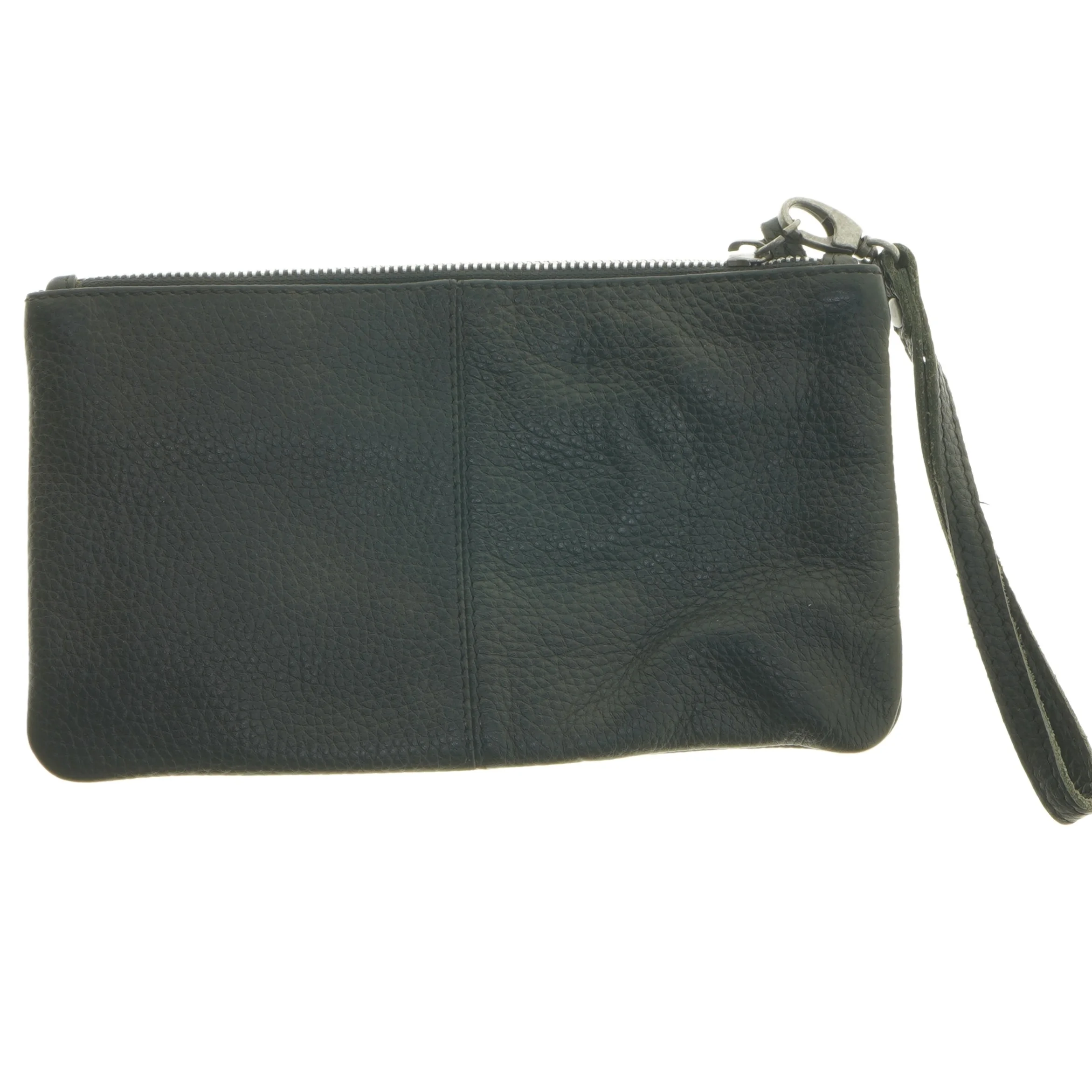 Sort læder clutch fra Adax (str. 25x14 cm)