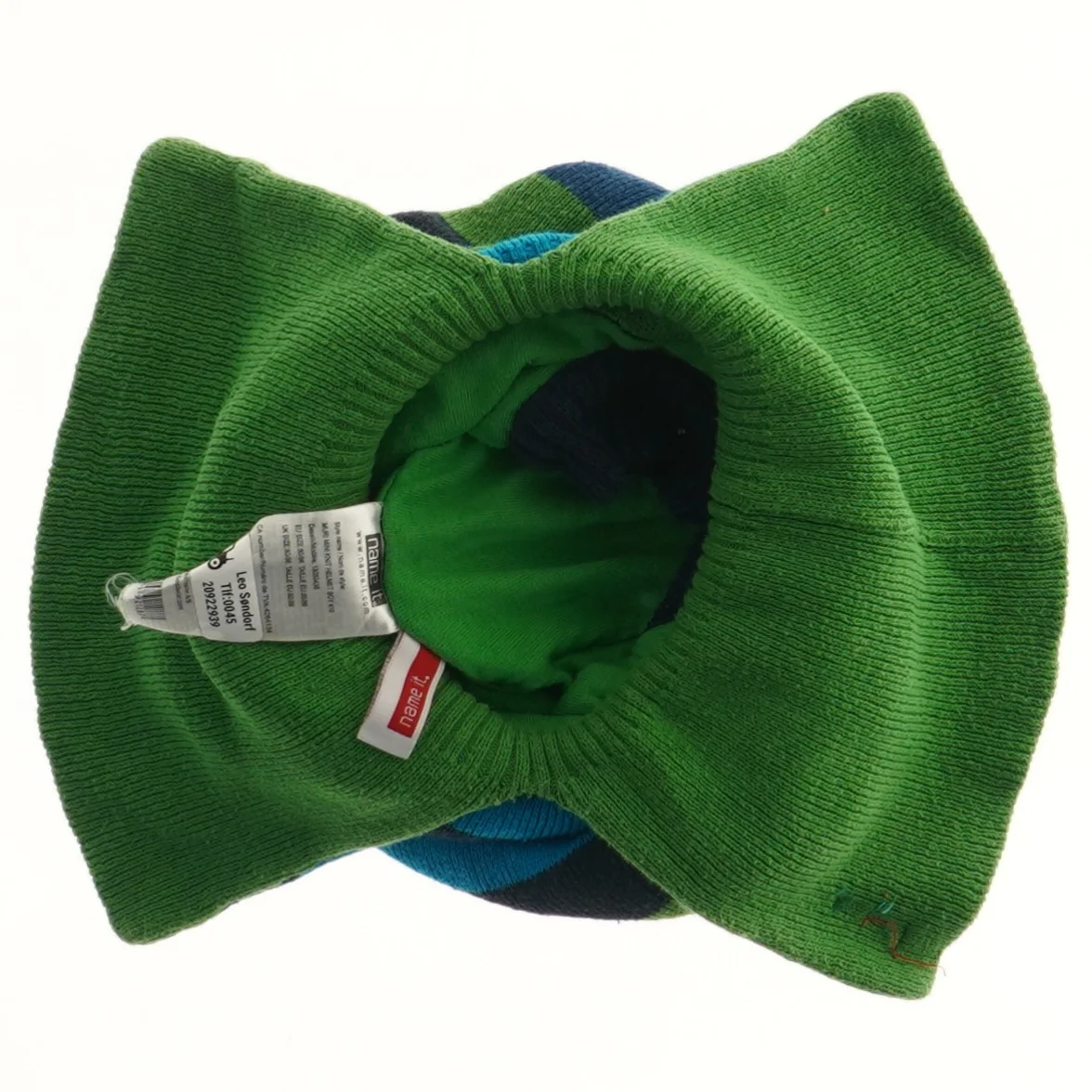 Strikket elefanthue fra Name It (str. 86)