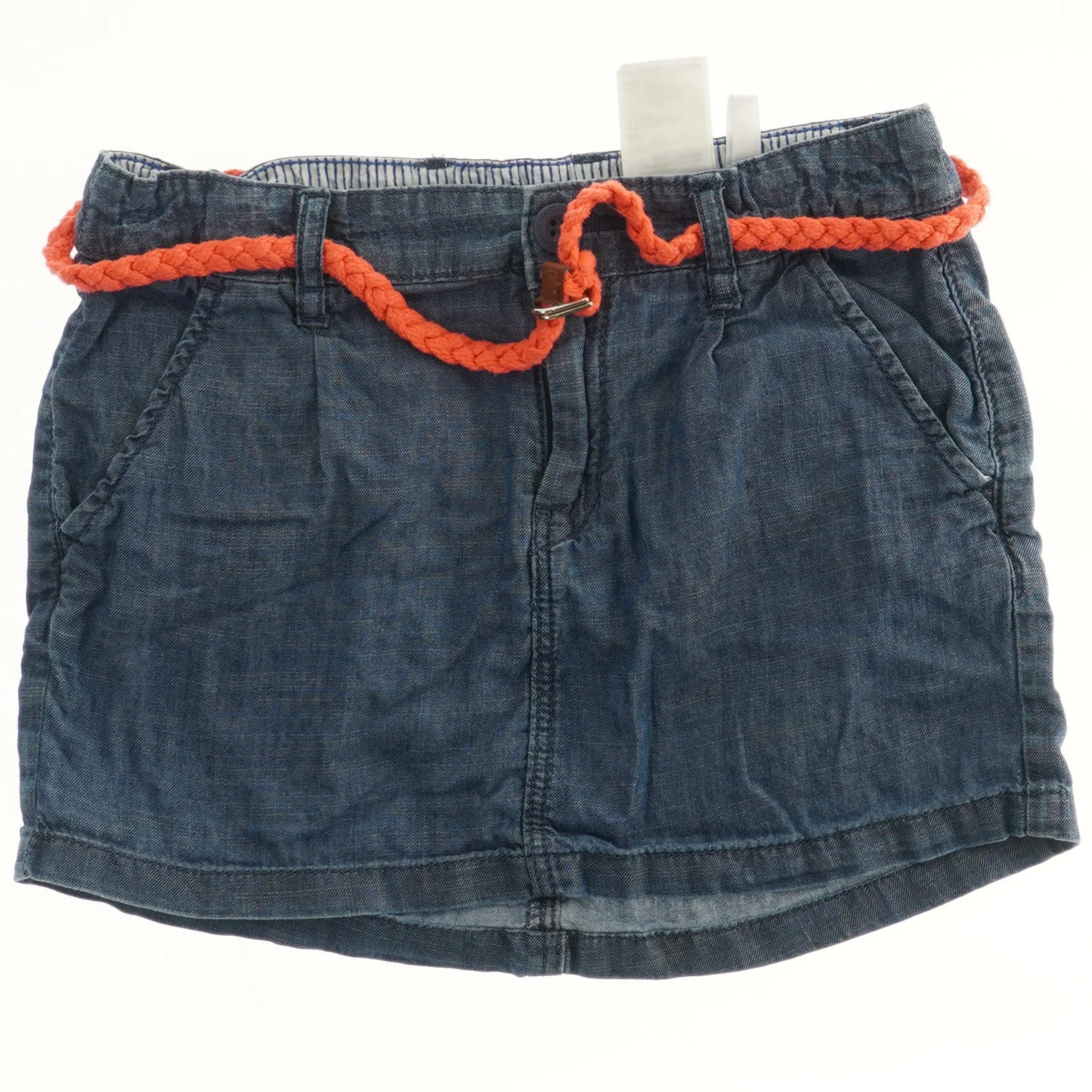 Jeans Nederdel med Flettet Bælte (str. 134)