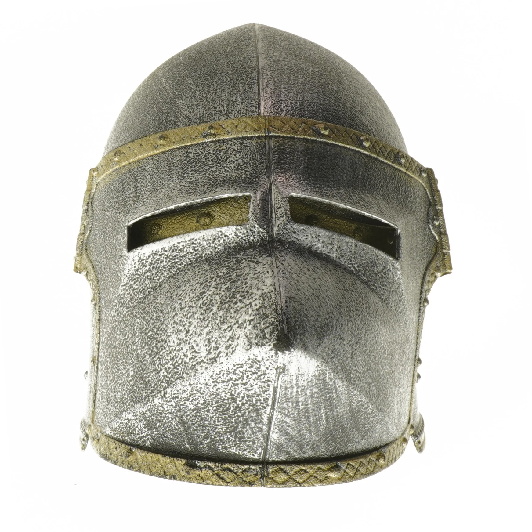 Gammel ridderhjelm i plast (str. 25,5 cm)