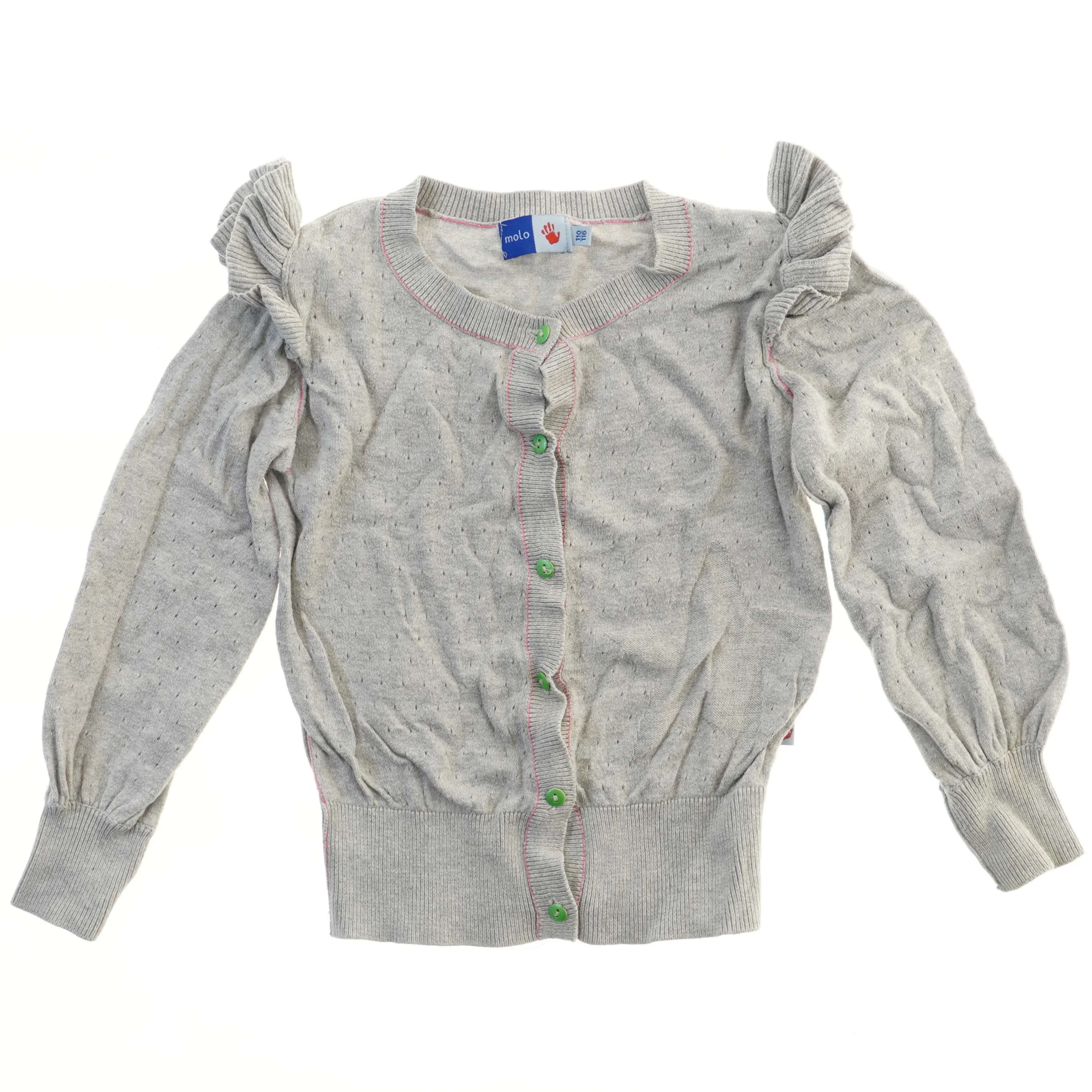 Molo Grå cardigan med detaljer (str. 110)