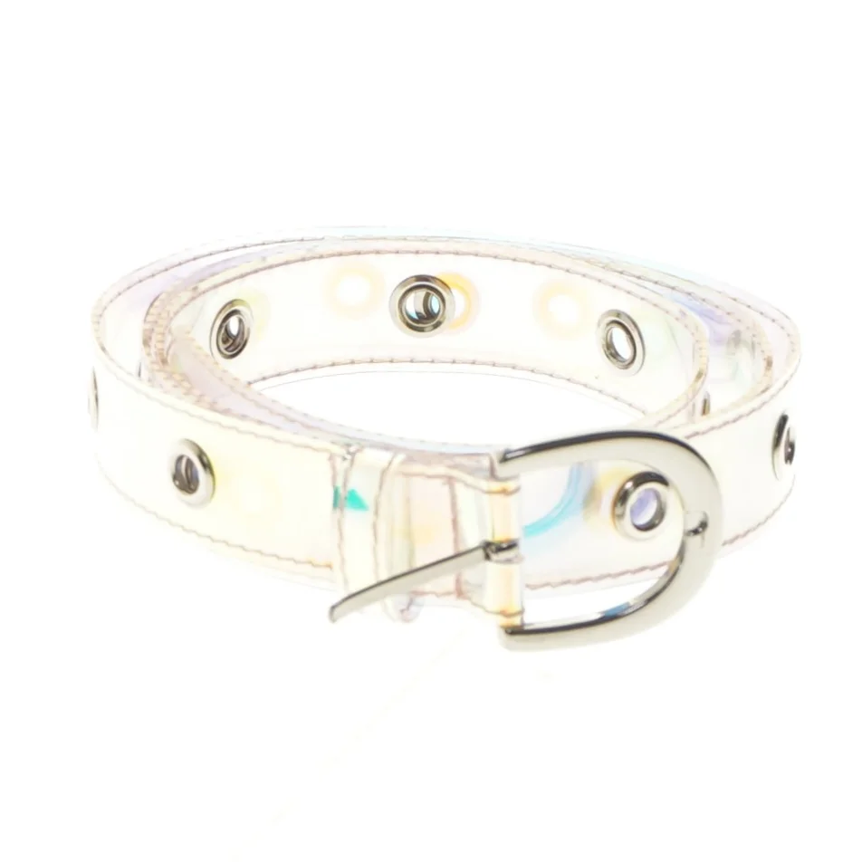 Transparent bælte med øjer (str. 113 cm)