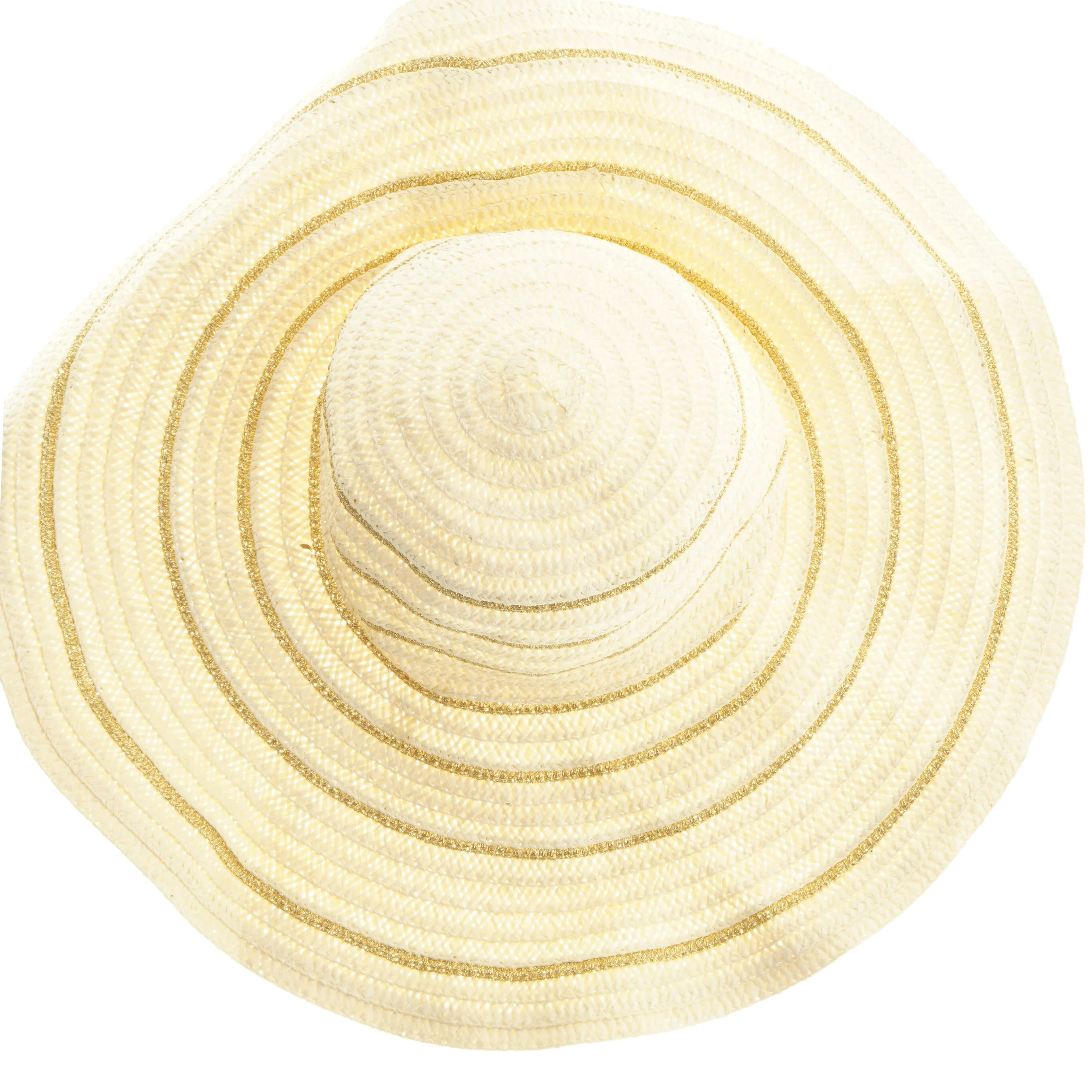 Stråhat med bred skygge (str. Ø 21 cm)