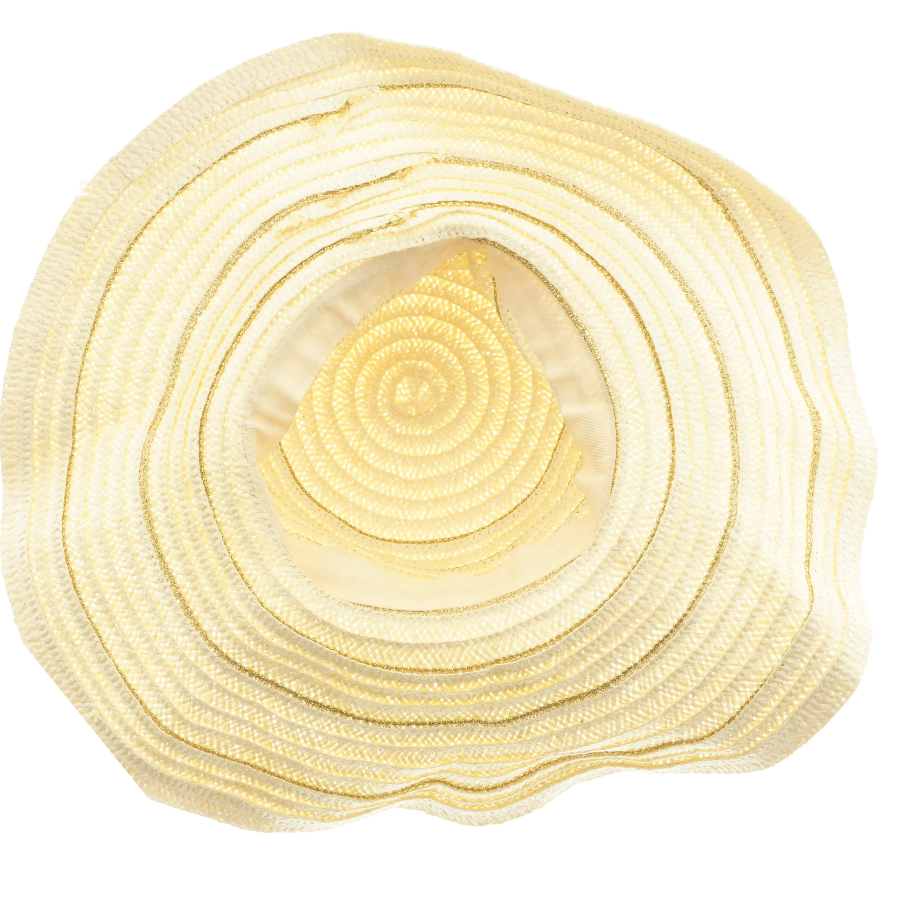 Stråhat med bred skygge (str. Ø 21 cm)