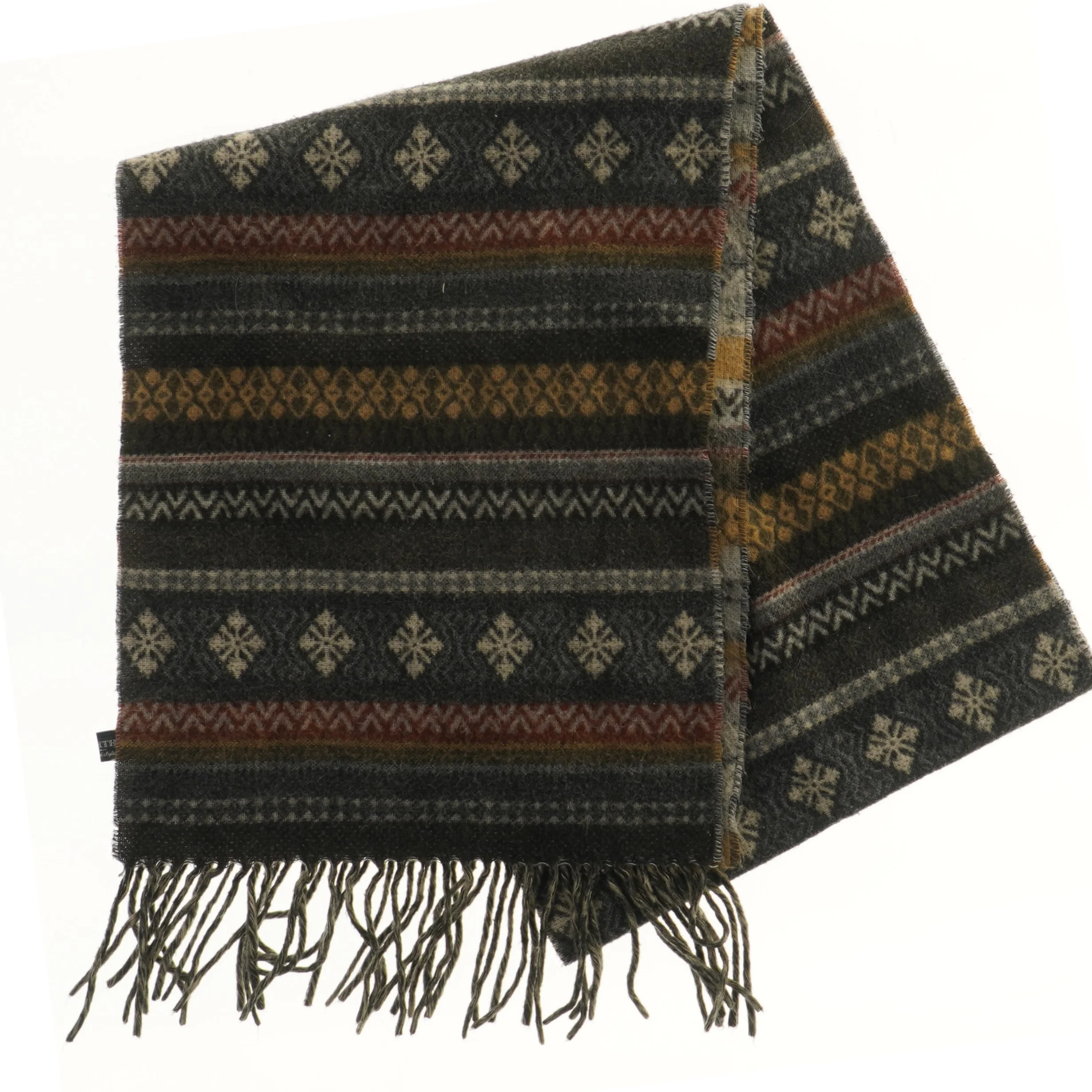 Cashmere Tørklæde med mønster fra Keith (str. 160x30 cm)