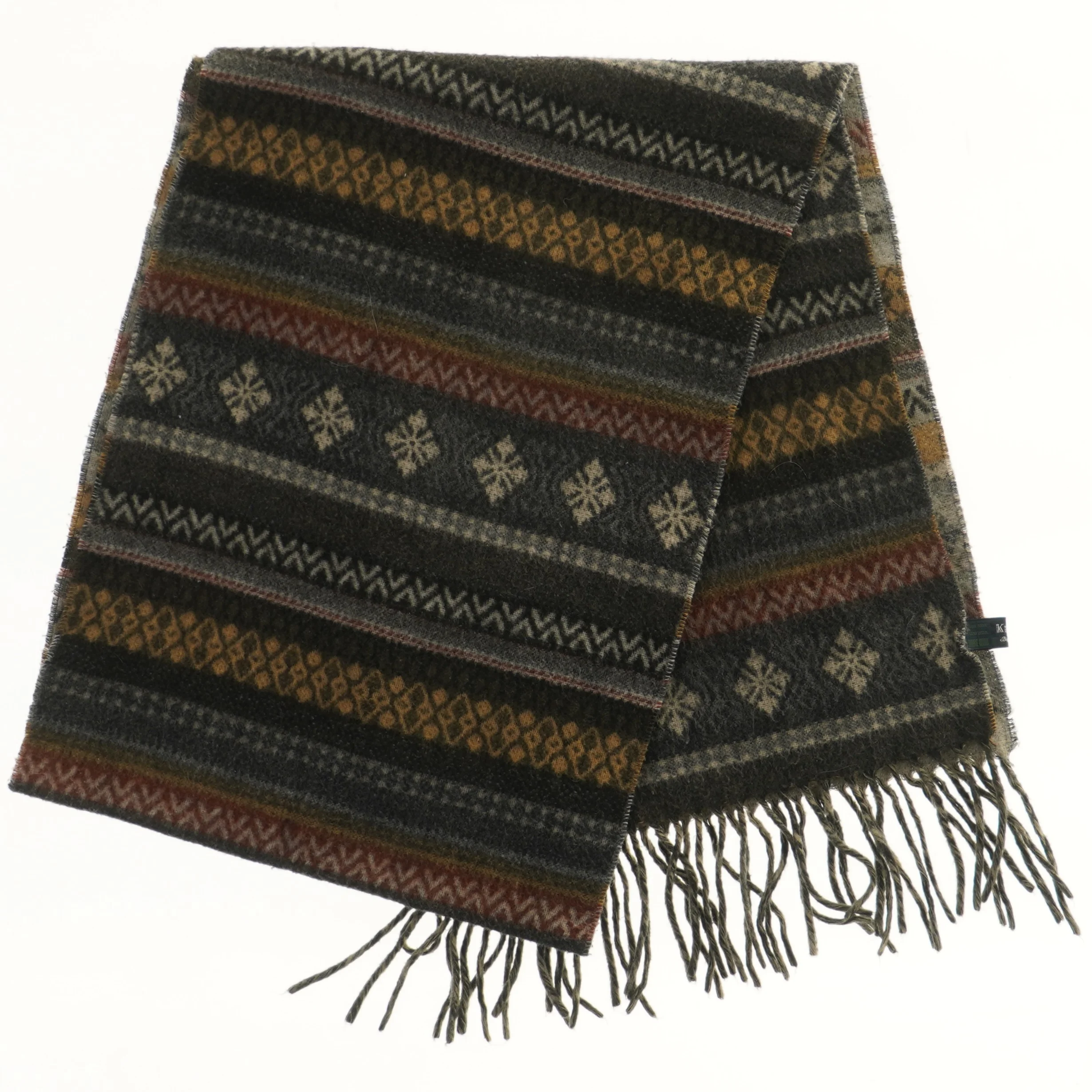 Cashmere Tørklæde med mønster fra Keith (str. 160x30 cm)