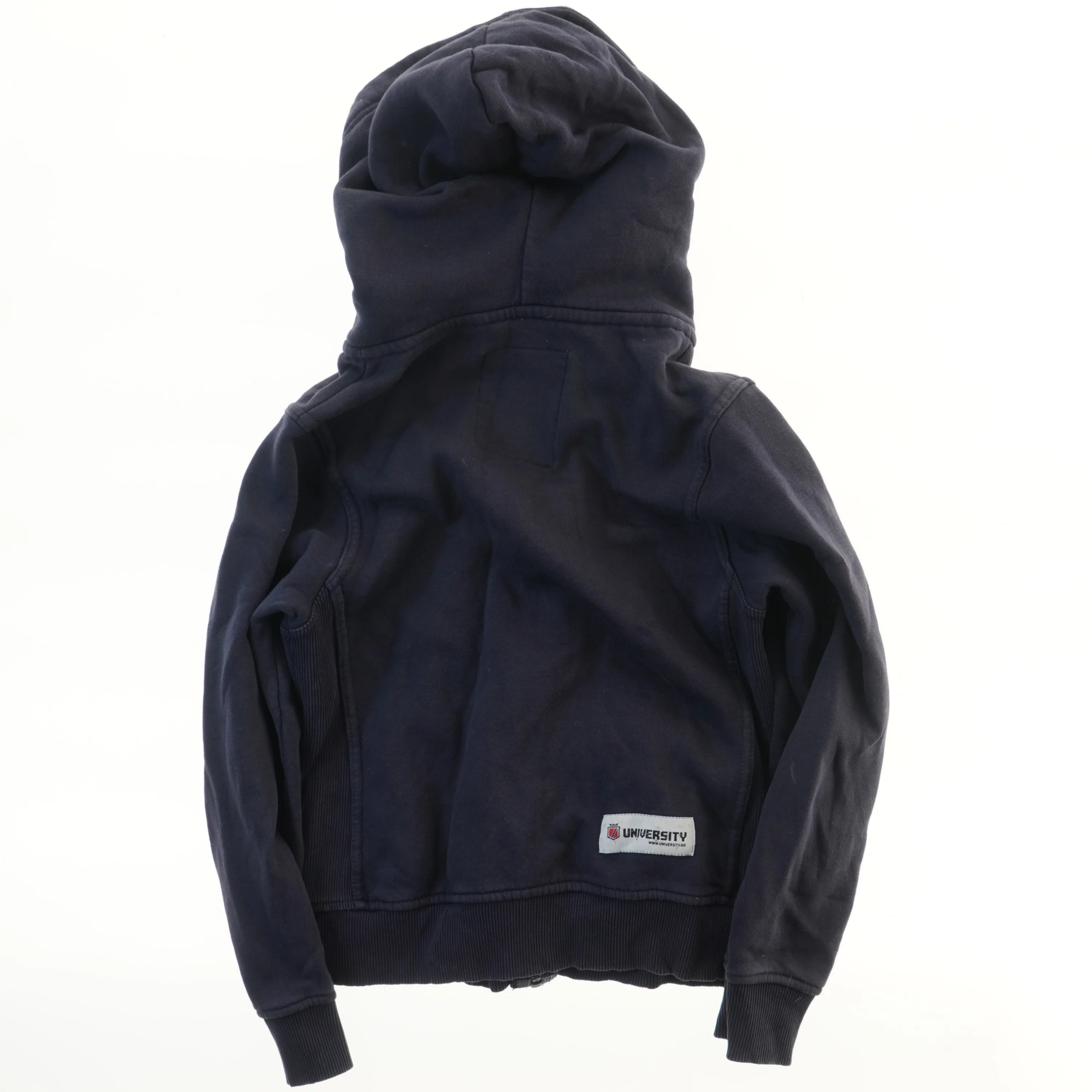 Hættetrøje med lynlås (str. 140)