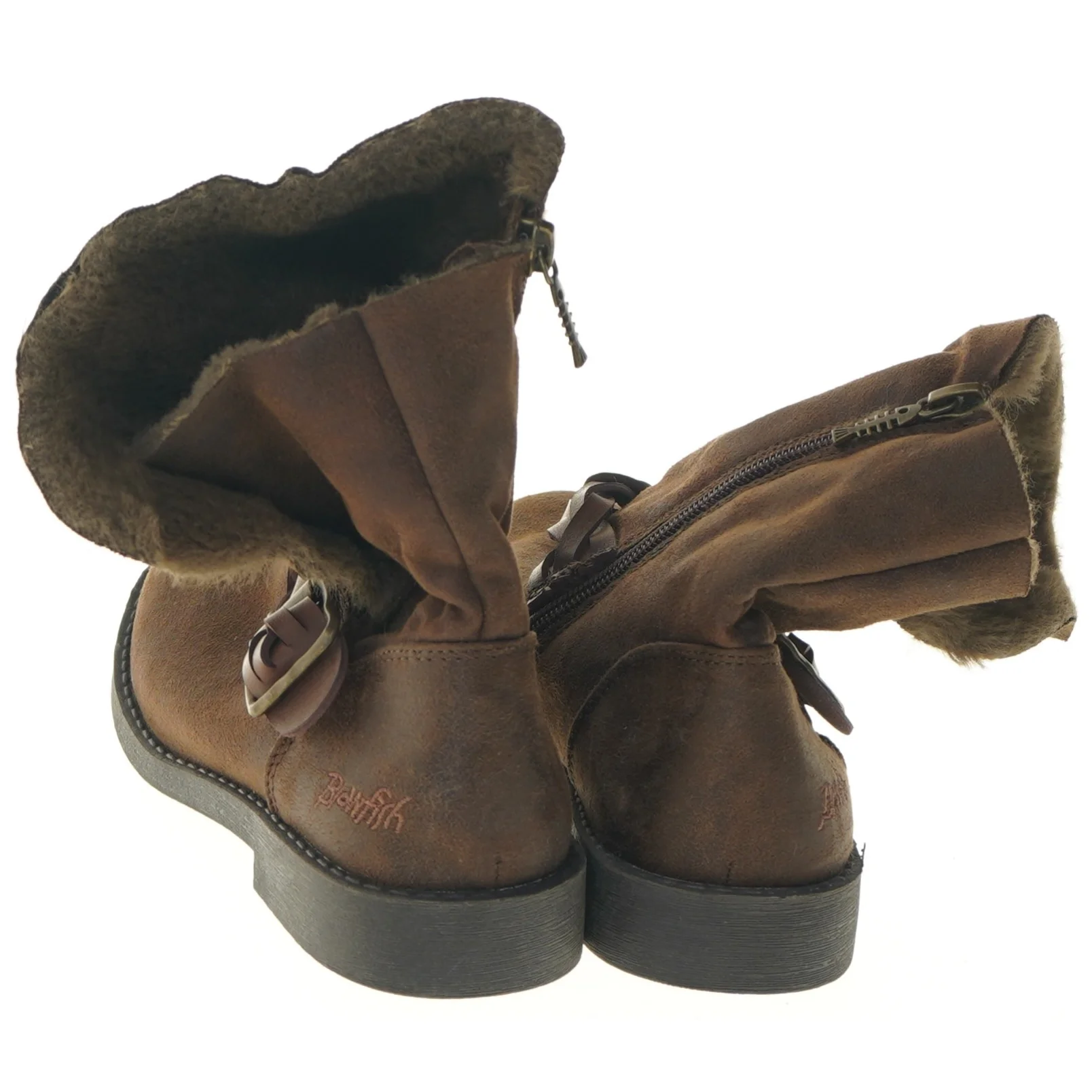 Brune støvler med flettet rem fra Blowfish (str.34 Længde 24 cm)