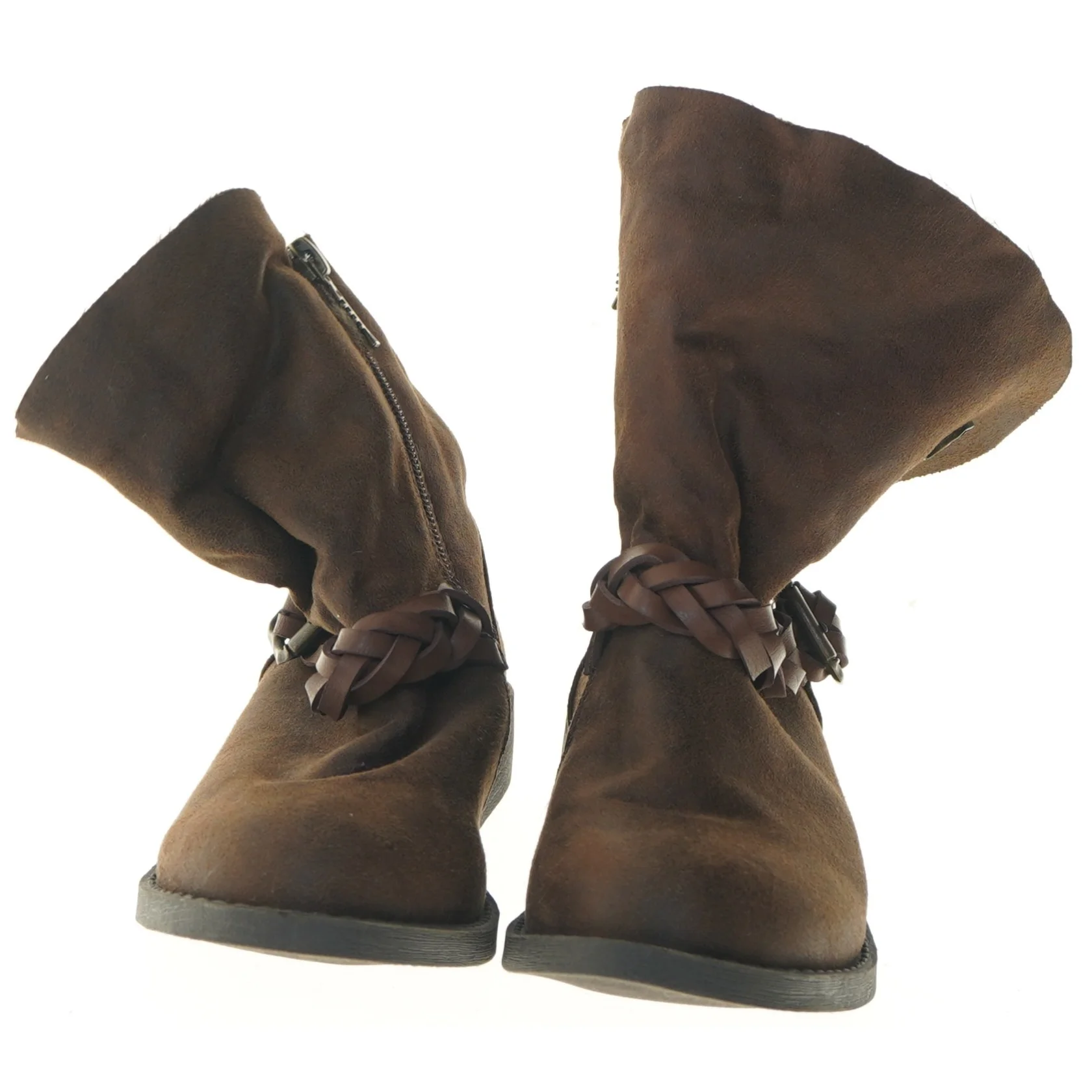 Brune støvler med flettet rem fra Blowfish (str.34 Længde 24 cm)