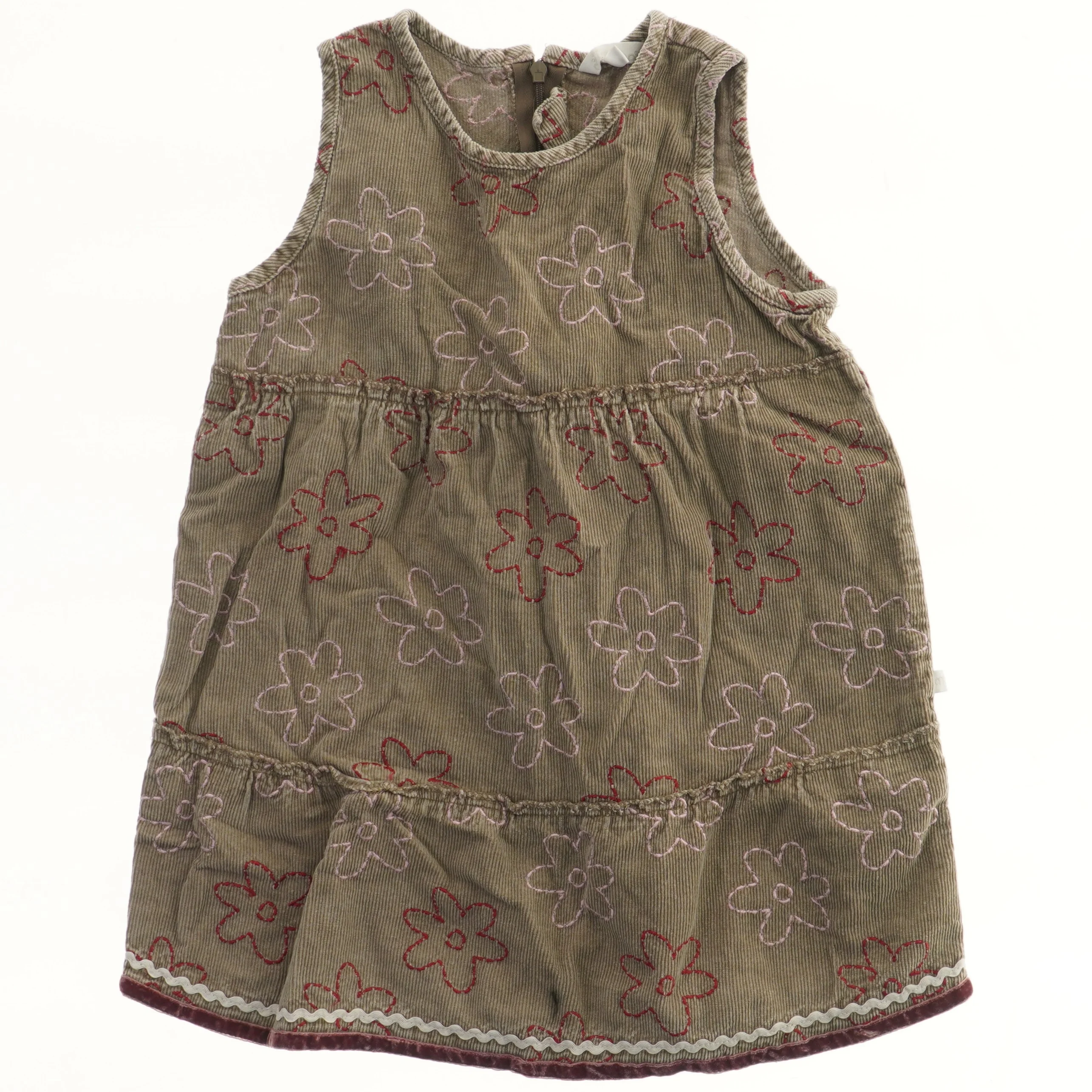 Minymo Fløjlskjole med blomstermønster (str. 92)