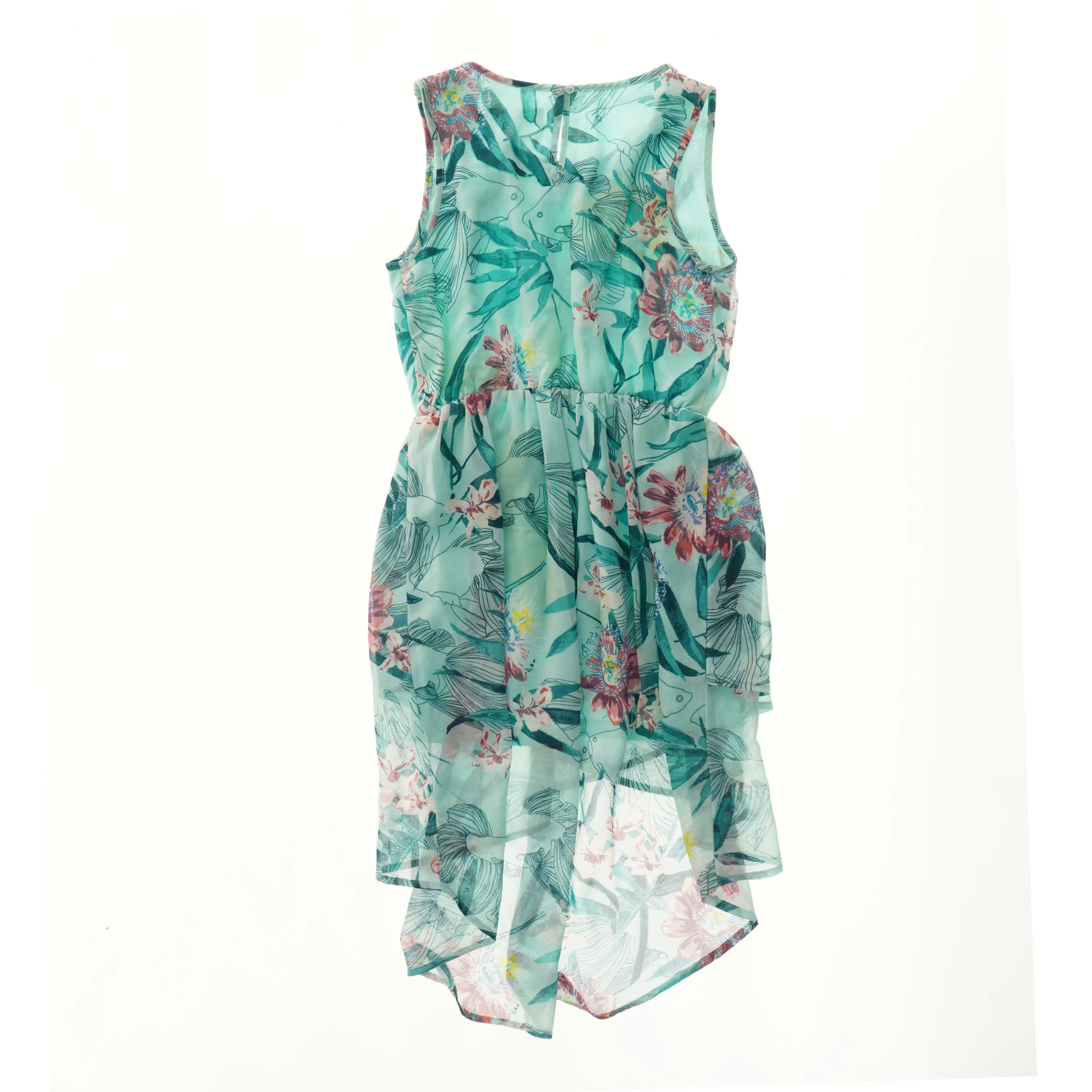 Blomstret kjole med grønne toner fra H&M (str. 134)