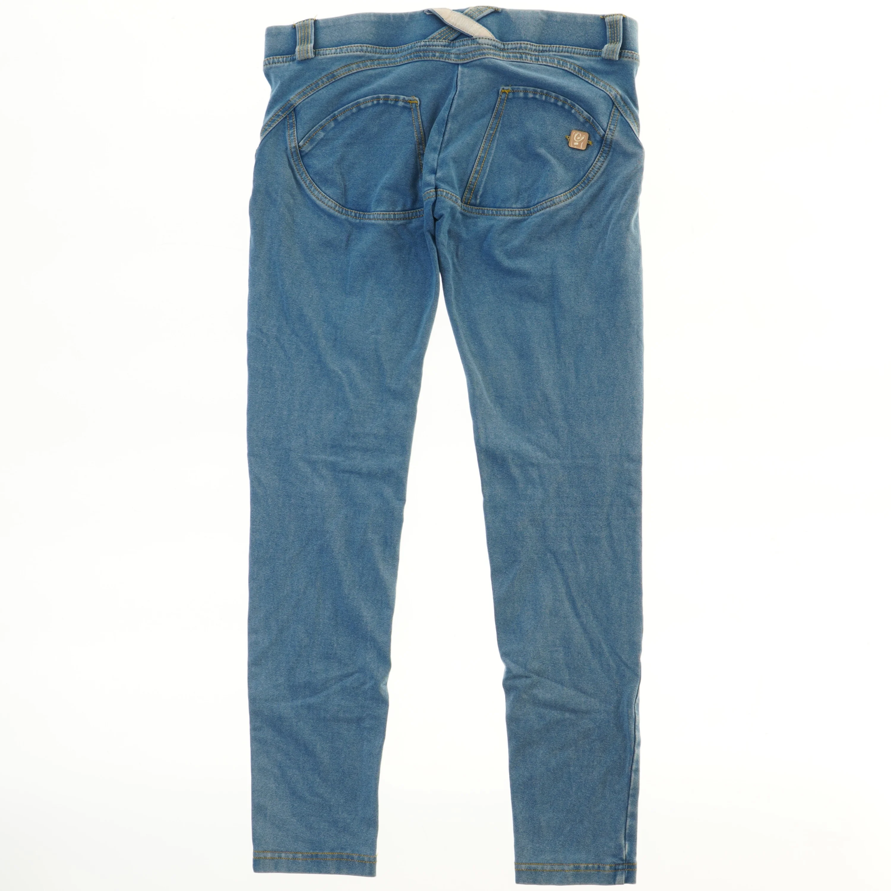 Blå Jeans med Baglommer (str. 128)