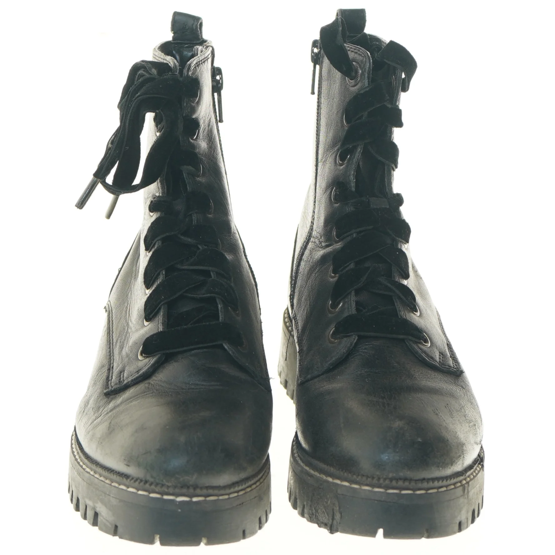 Sort læderstøvle str. 36 fra Next (str. 36 )