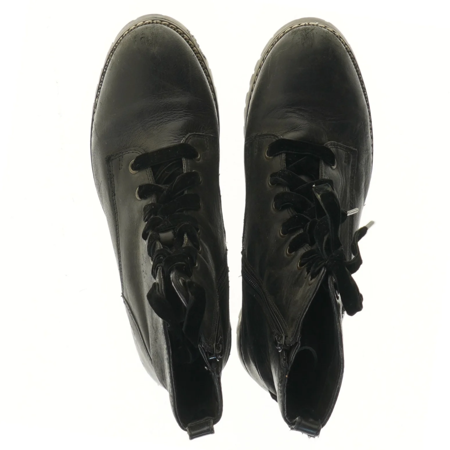 Sort læderstøvle str. 36 fra Next (str. 36 )