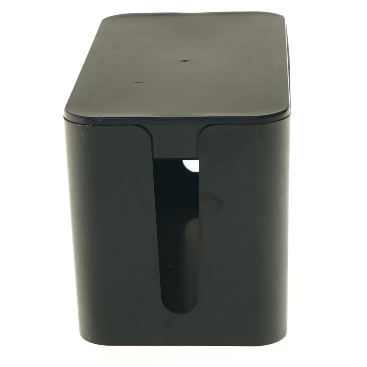 Sort opbevaringsboks til ledninger (str. 23,5x12,5 cm)