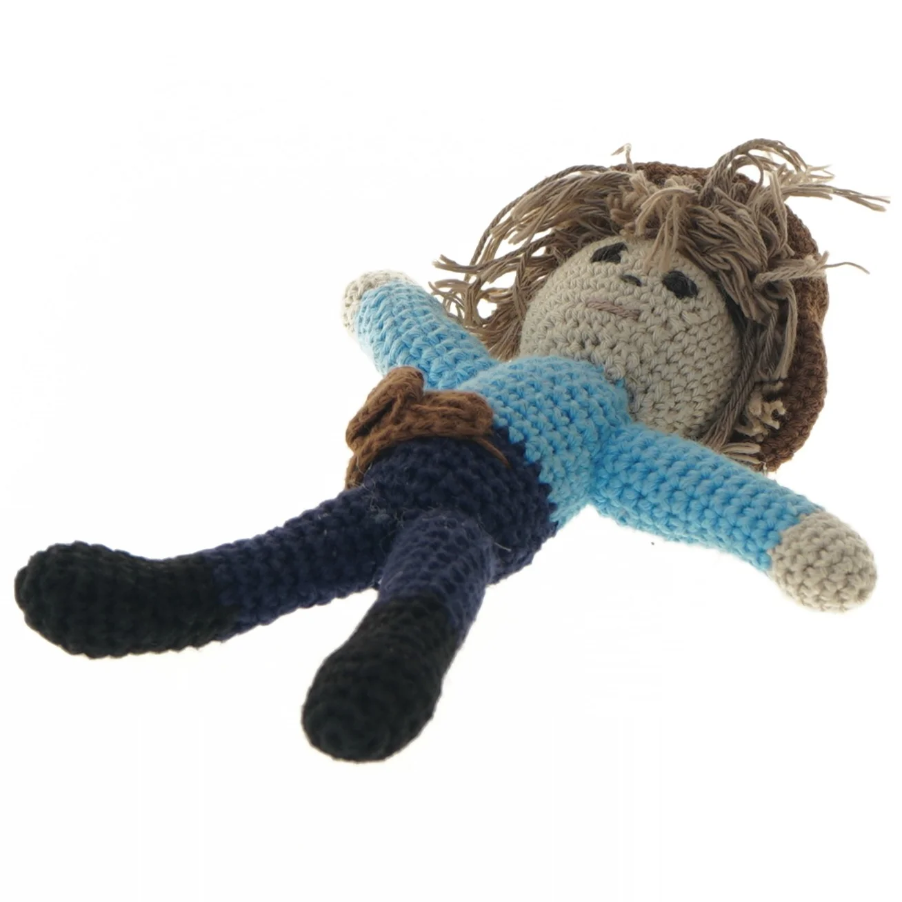 Håndlavet hæklet dukke (str. 20 cm)