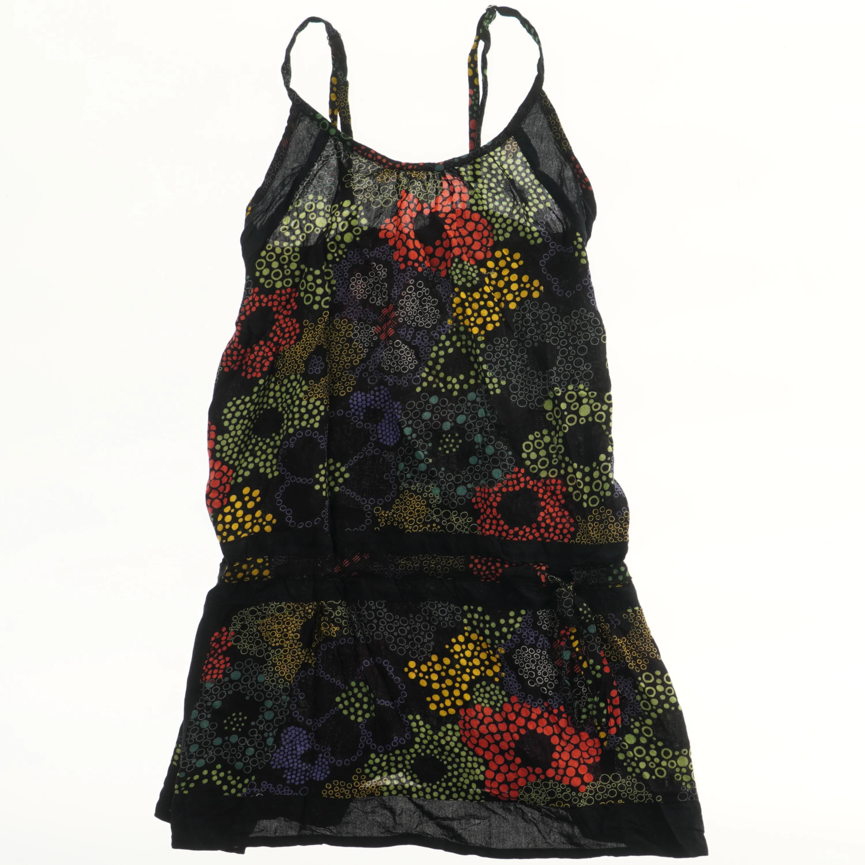 Blomstret kjole med stropper fra Oli (str. 128)