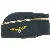 Stewardesse hat med broderet emblem (str. 28 cm)