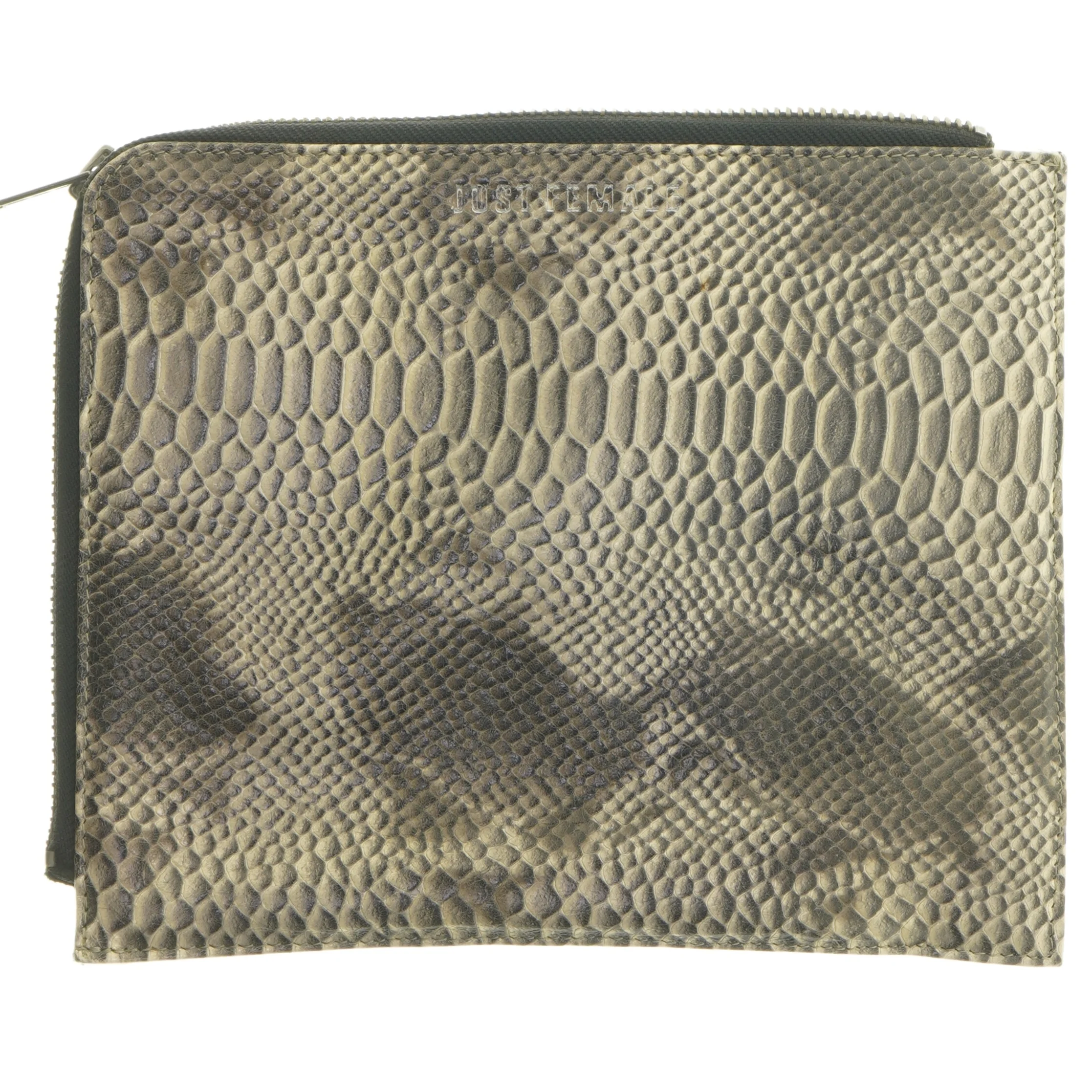 Pung med slangeprint (str. 27,5x22 cm)